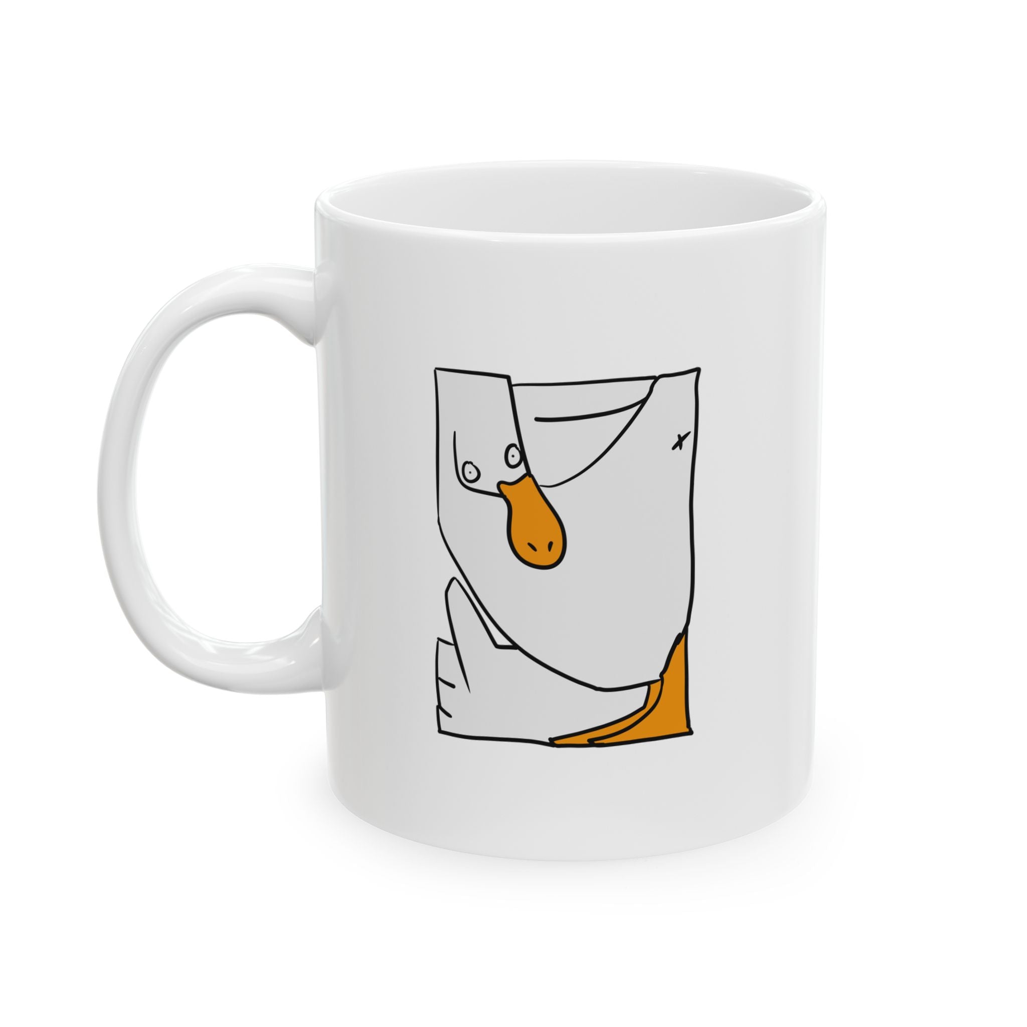 Duck Coffee Mug – Cute Duck Illustration Ceramic Mug (11oz)