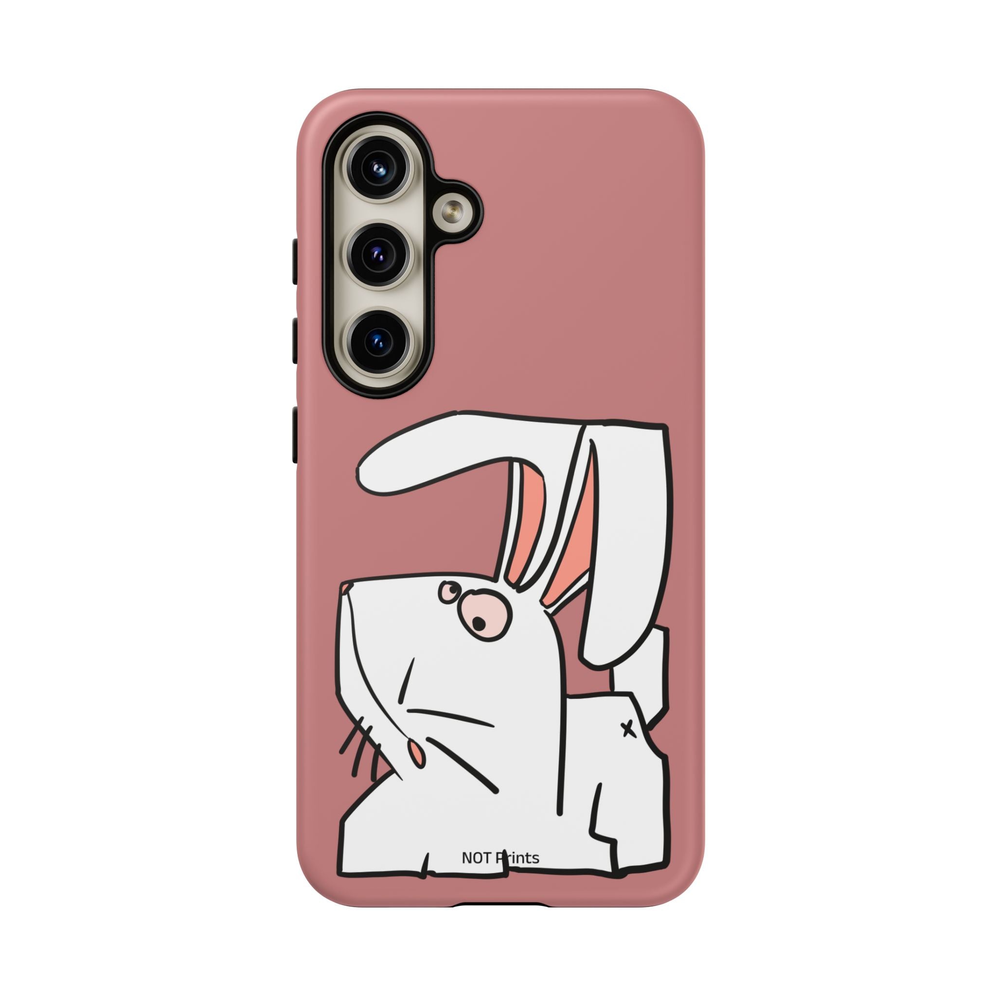 Coque de téléphone résistante Bunny Sketch — Coque iPhone Lapin Minimaliste Mignonne