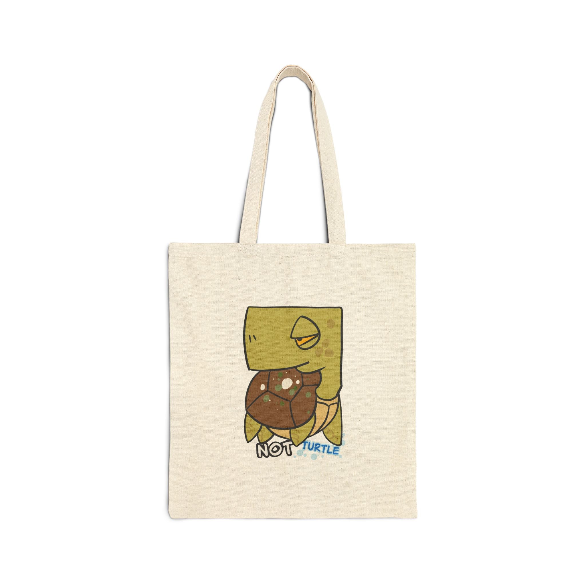 Sac fourre-tout en toile — Mignonne illustration de tortue « Pas une tortue »