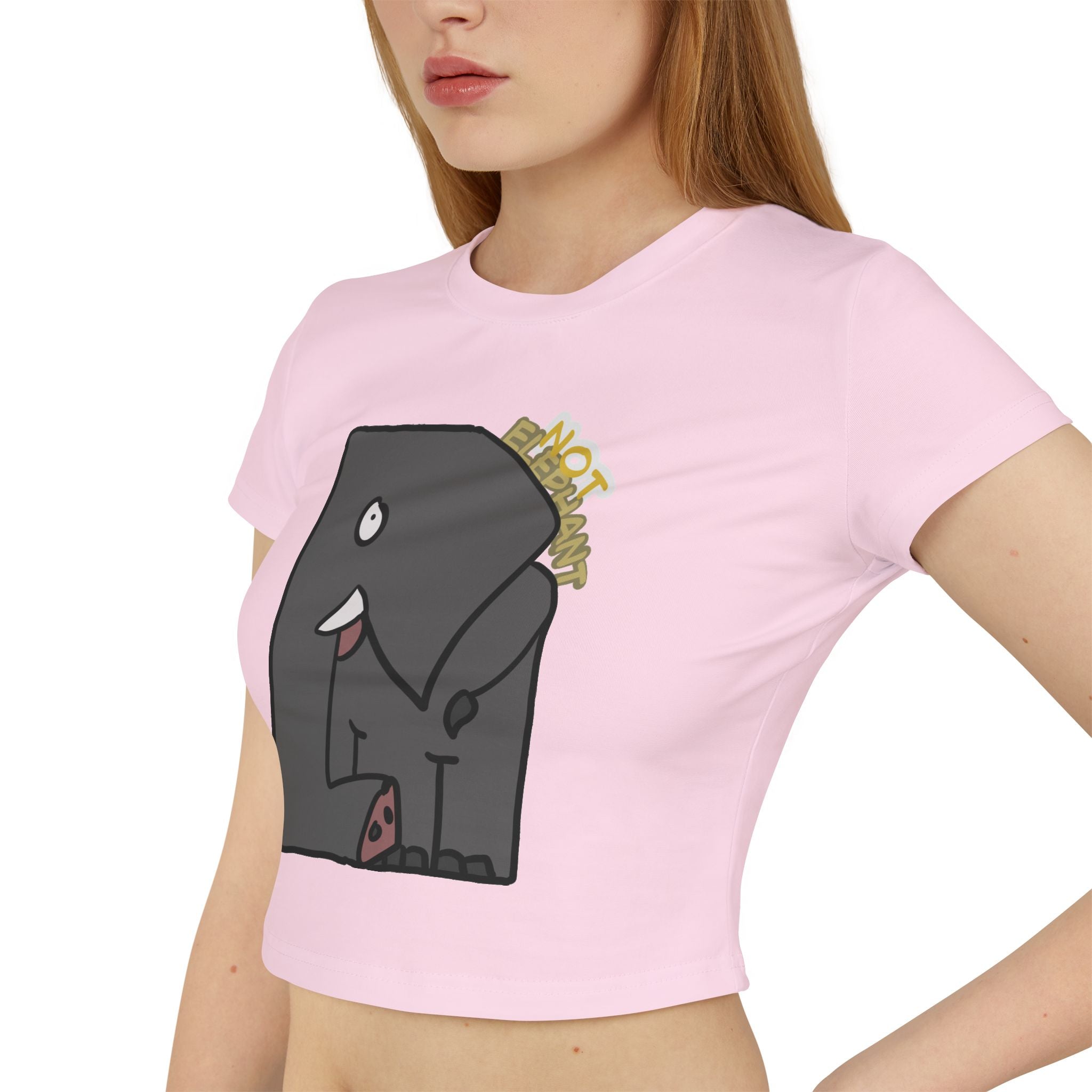 Elephant Baby Tee — Cute "Not Elephant" Casual Crop Top