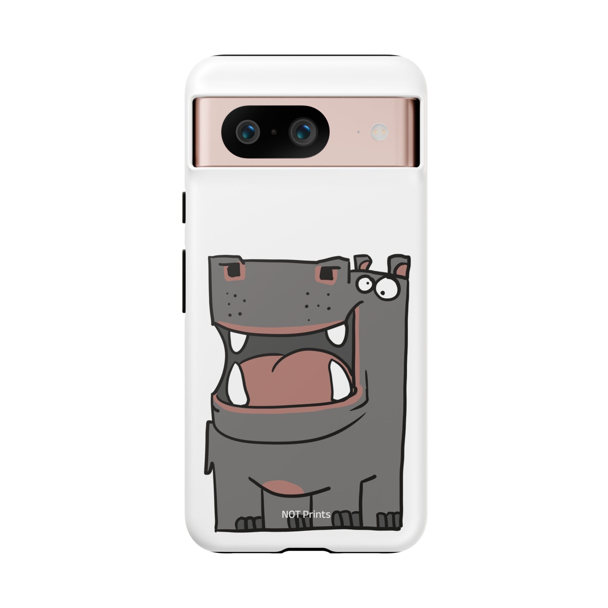 Hippo Cartoon Phone Case — Cute Happy Hippo Protective iPhone Cover