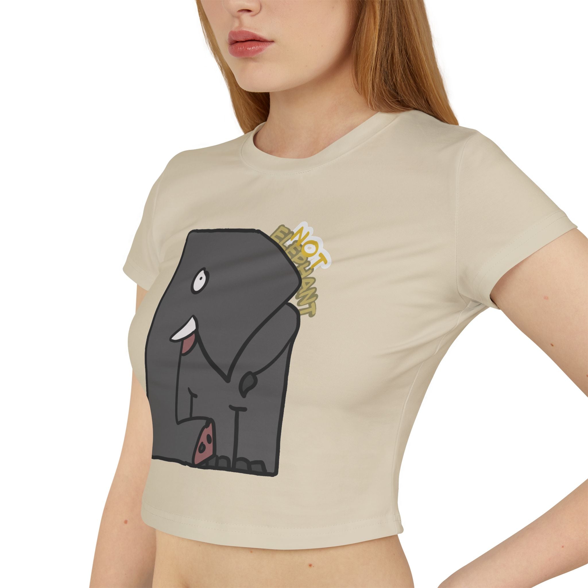 Elephant Baby Tee — Cute "Not Elephant" Casual Crop Top