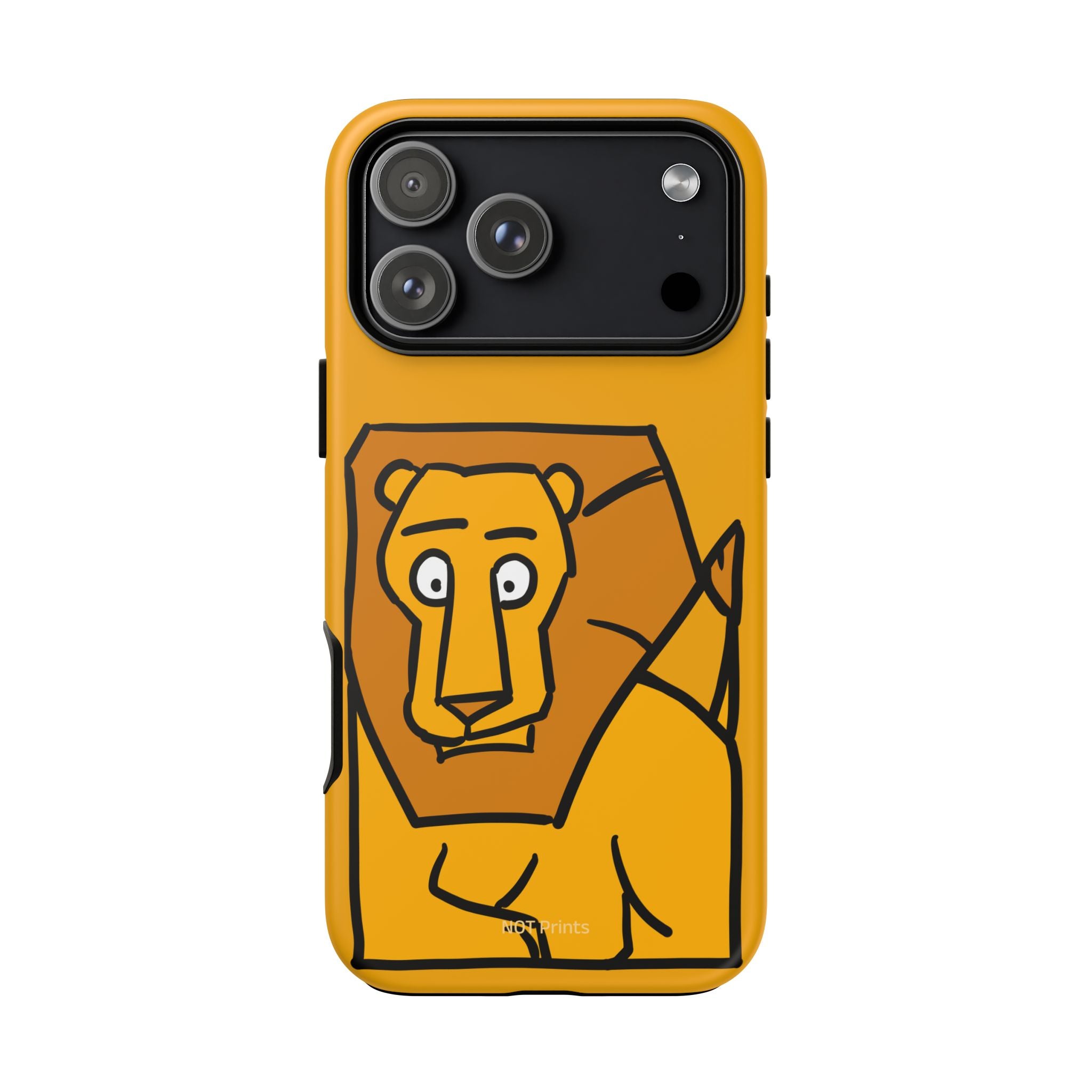 Lion Sketch Phone Case — Cute Minimalist Cartoon Lion Protective Cover