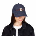 Vintage Corduroy Cap — Embroidered Daisy Patch "NOT Duck"