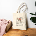 Canvas Tote Bag — Cute Bunny ‘Not Rabbit’ Illustration Eco Shopper