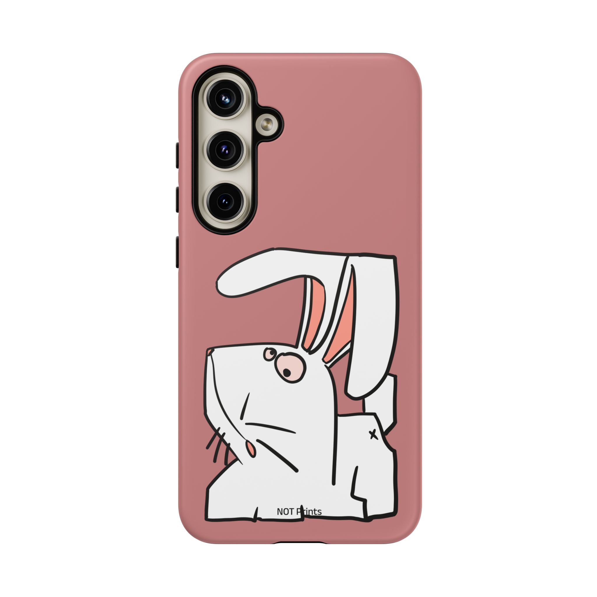 Coque de téléphone résistante Bunny Sketch — Coque iPhone Lapin Minimaliste Mignonne