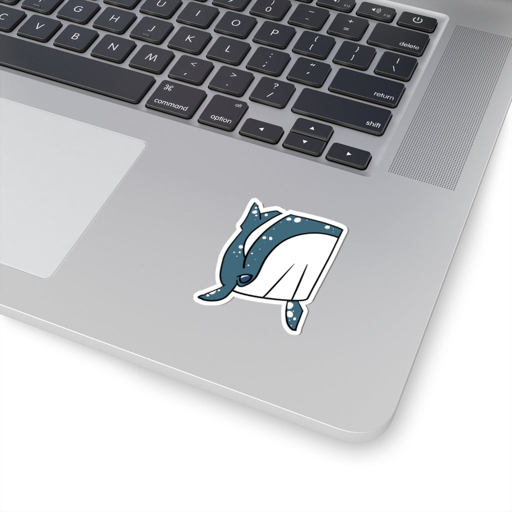 Whale Shark Kiss-Cut Sticker — Cute Marine Animal Laptop Decal