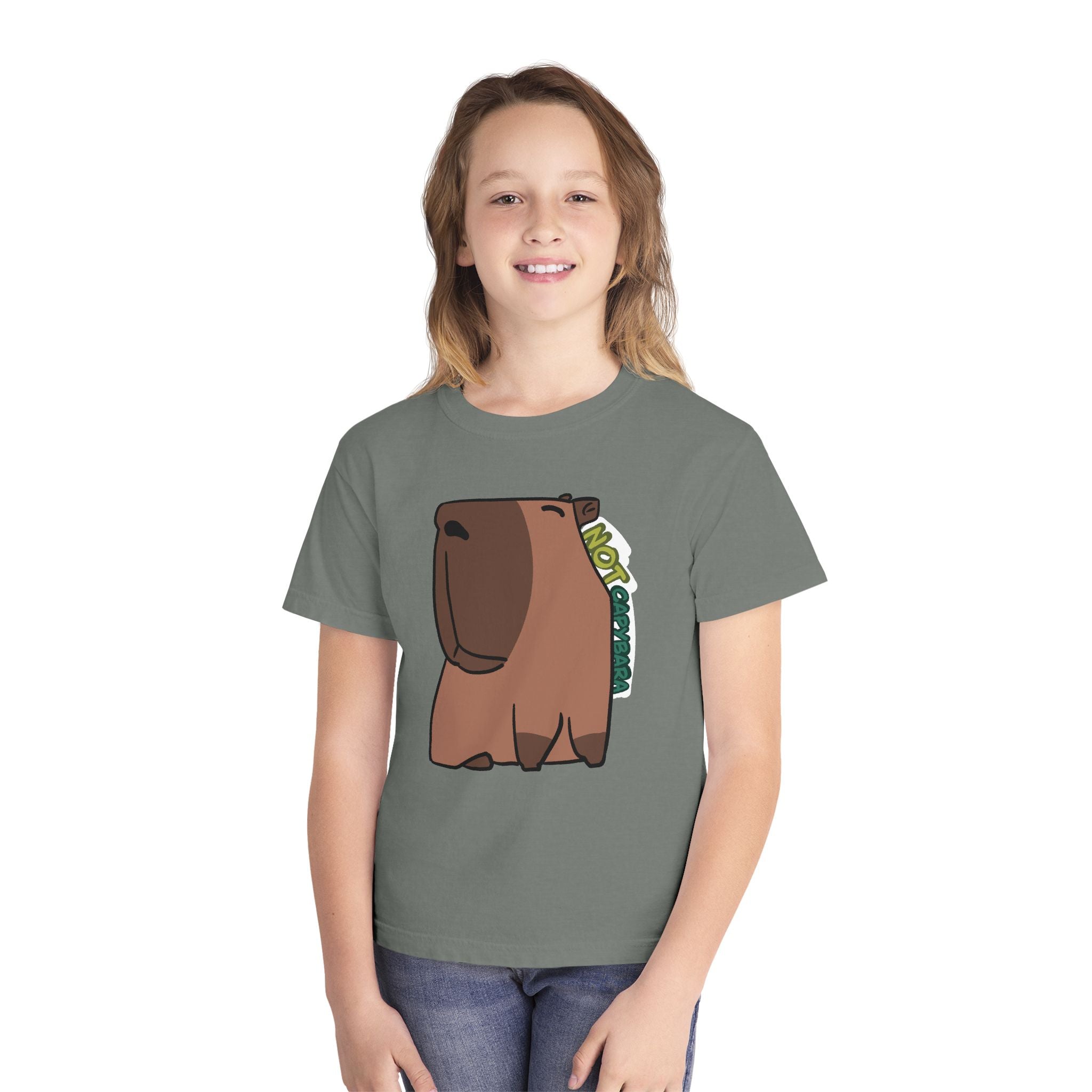 T-shirt graphique enfant Capybara – Adorable T-shirt enfant « Pas un capybara »