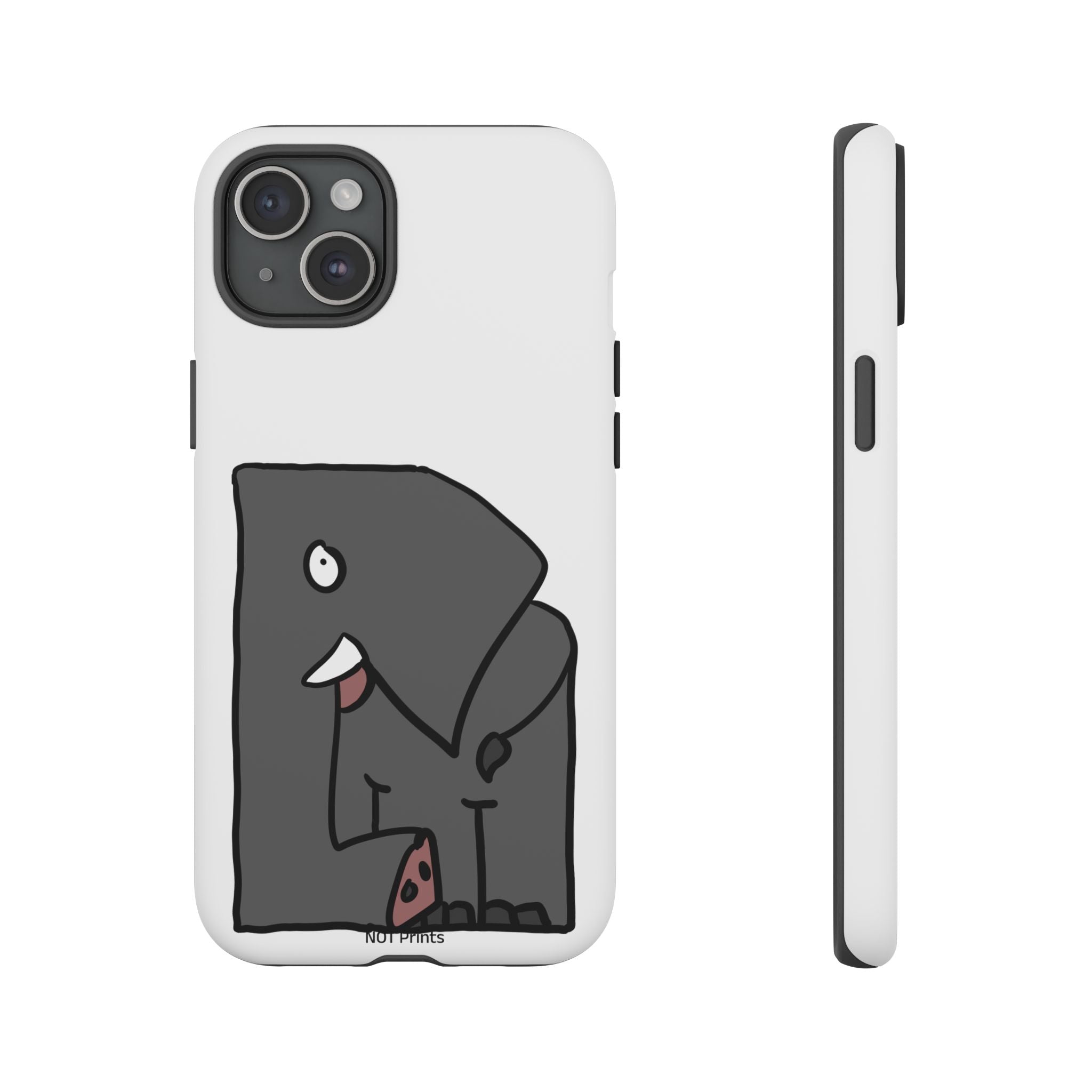 Coque de Téléphone Mignonne Éléphant Dessin Animé — Coque de Protection iPhone Amusante et Robuste