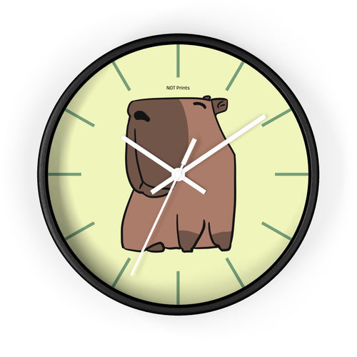Cute Capybara Wall Clock — Cartoon Animal Clock for Nursery & Home
