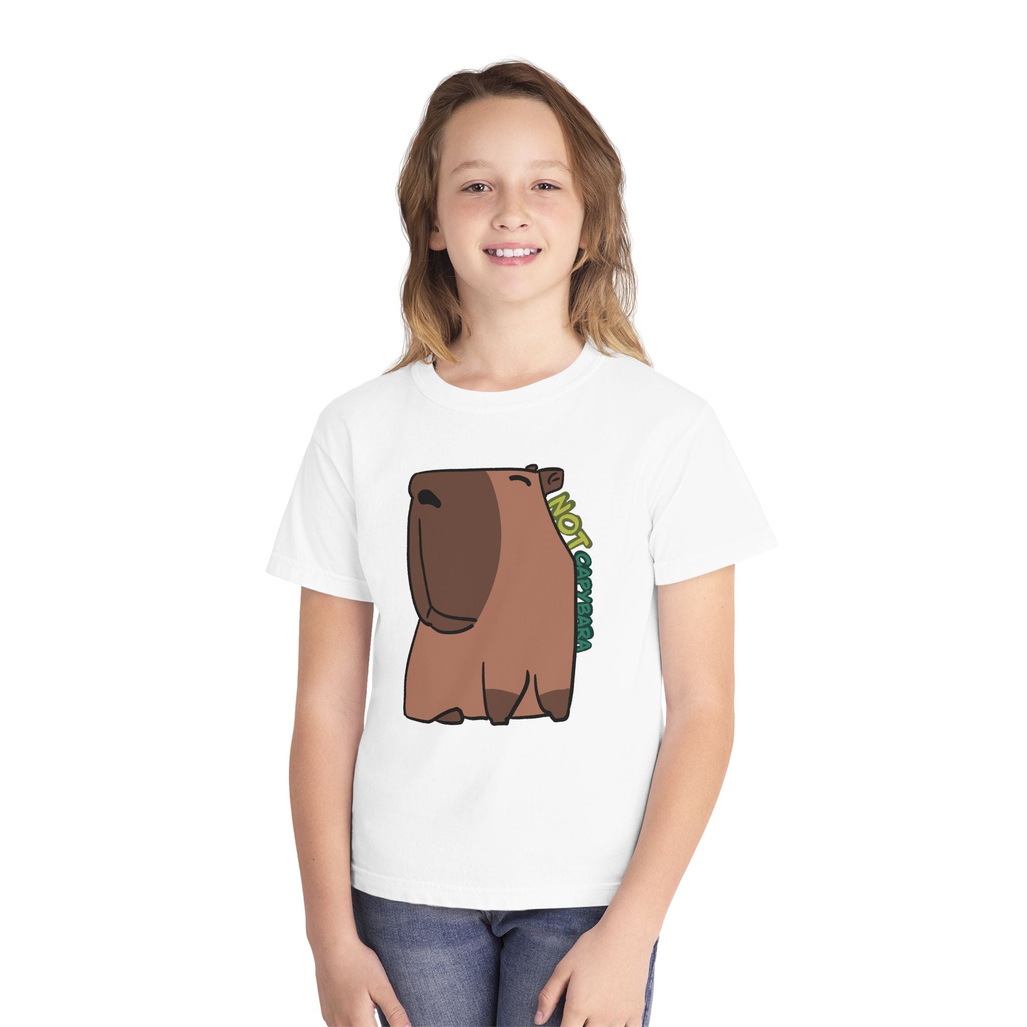T-shirt graphique enfant Capybara – Adorable T-shirt enfant « Pas un capybara »