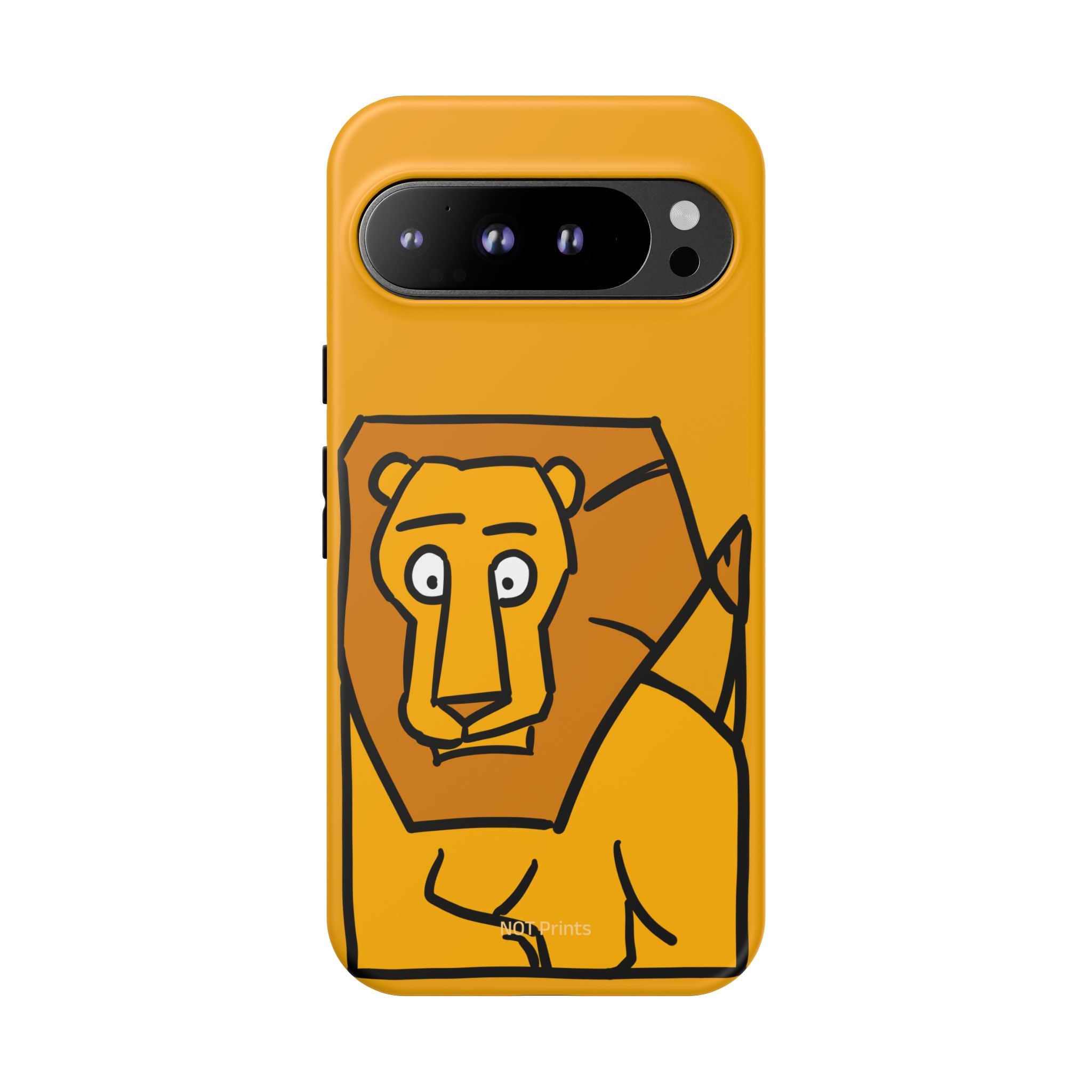 Lion Sketch Phone Case — Cute Minimalist Cartoon Lion Protective Cover