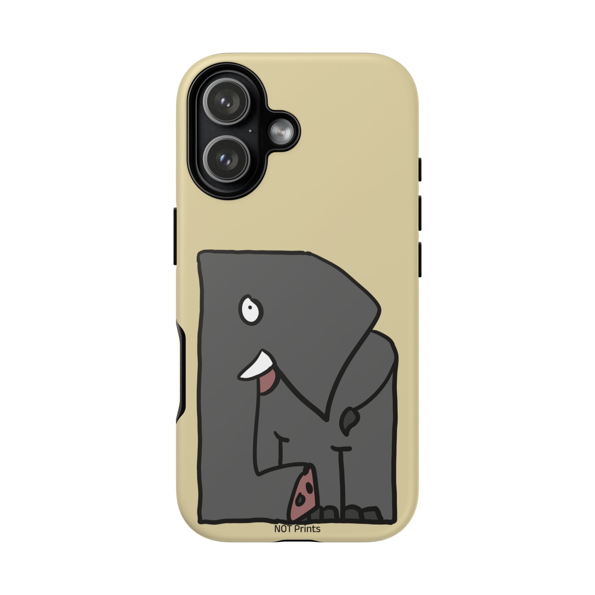 Coque de téléphone mignon éléphant de dessin animé — Coque de protection iPhone ludique et résistante
