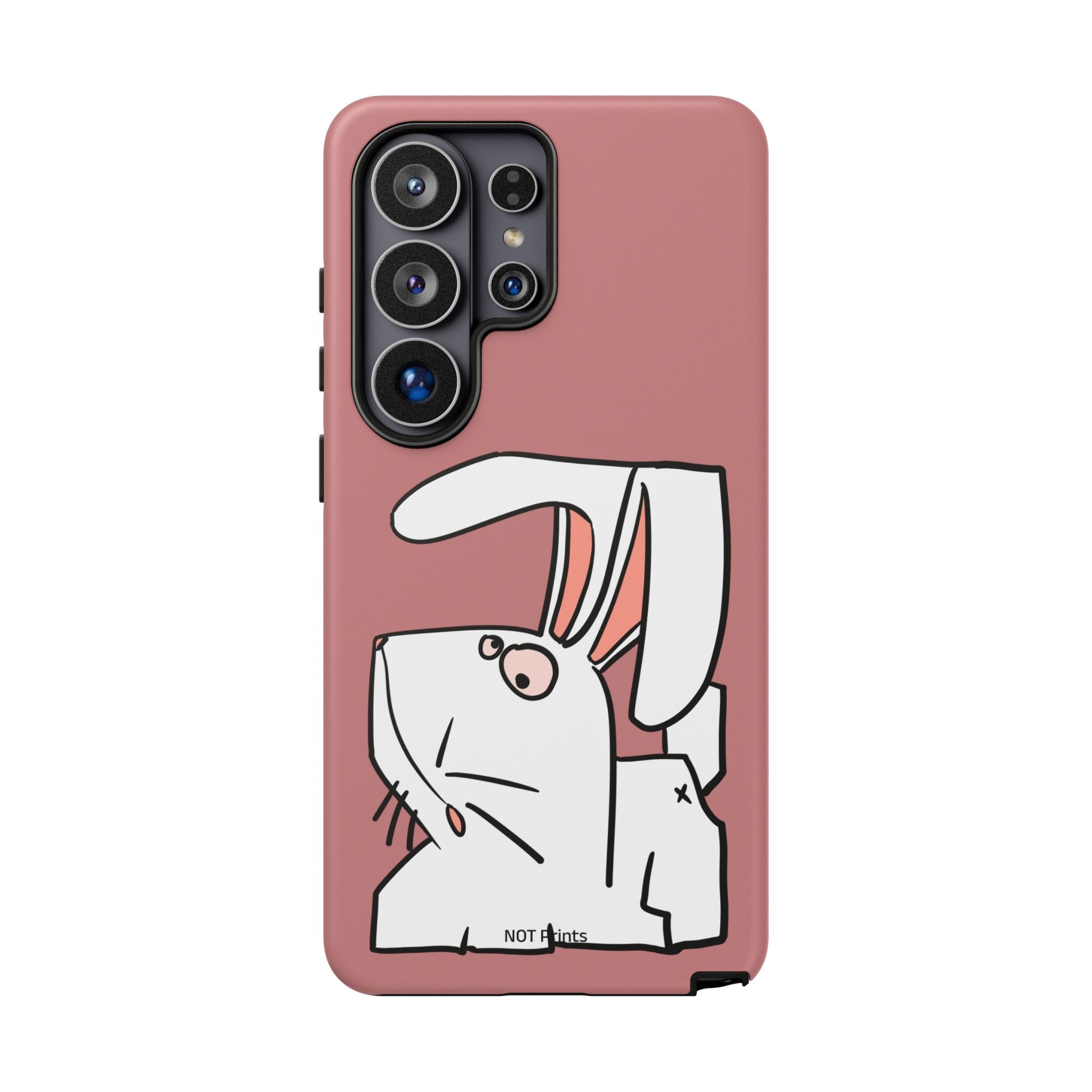 Coque de téléphone résistante Bunny Sketch — Coque iPhone Lapin Minimaliste Mignonne