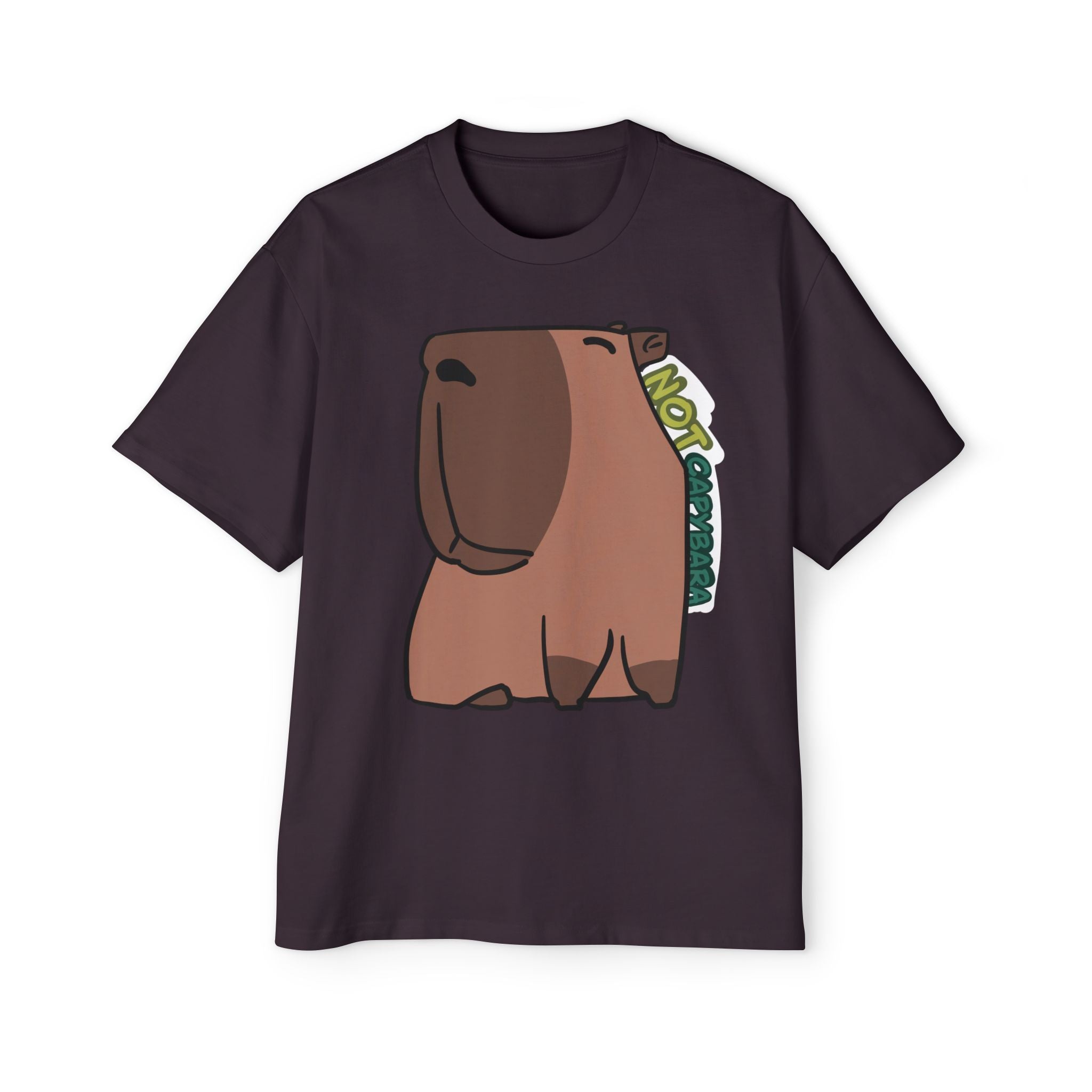 T-shirt dessin animé Capybara – T-shirt graphique oversize « Not Capybara »