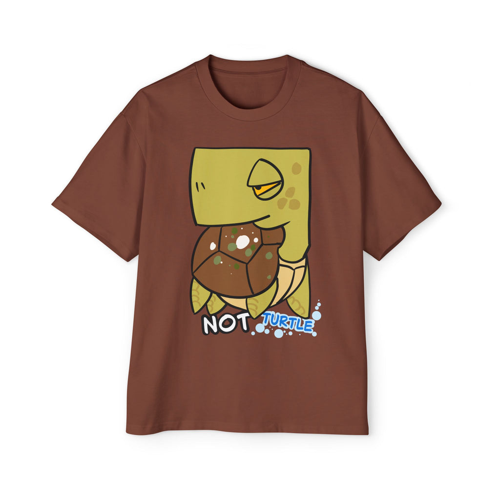 Turtle Graphic Tee — Cute "NOT TURTLE" Illustration Men’s Oversized Shirt