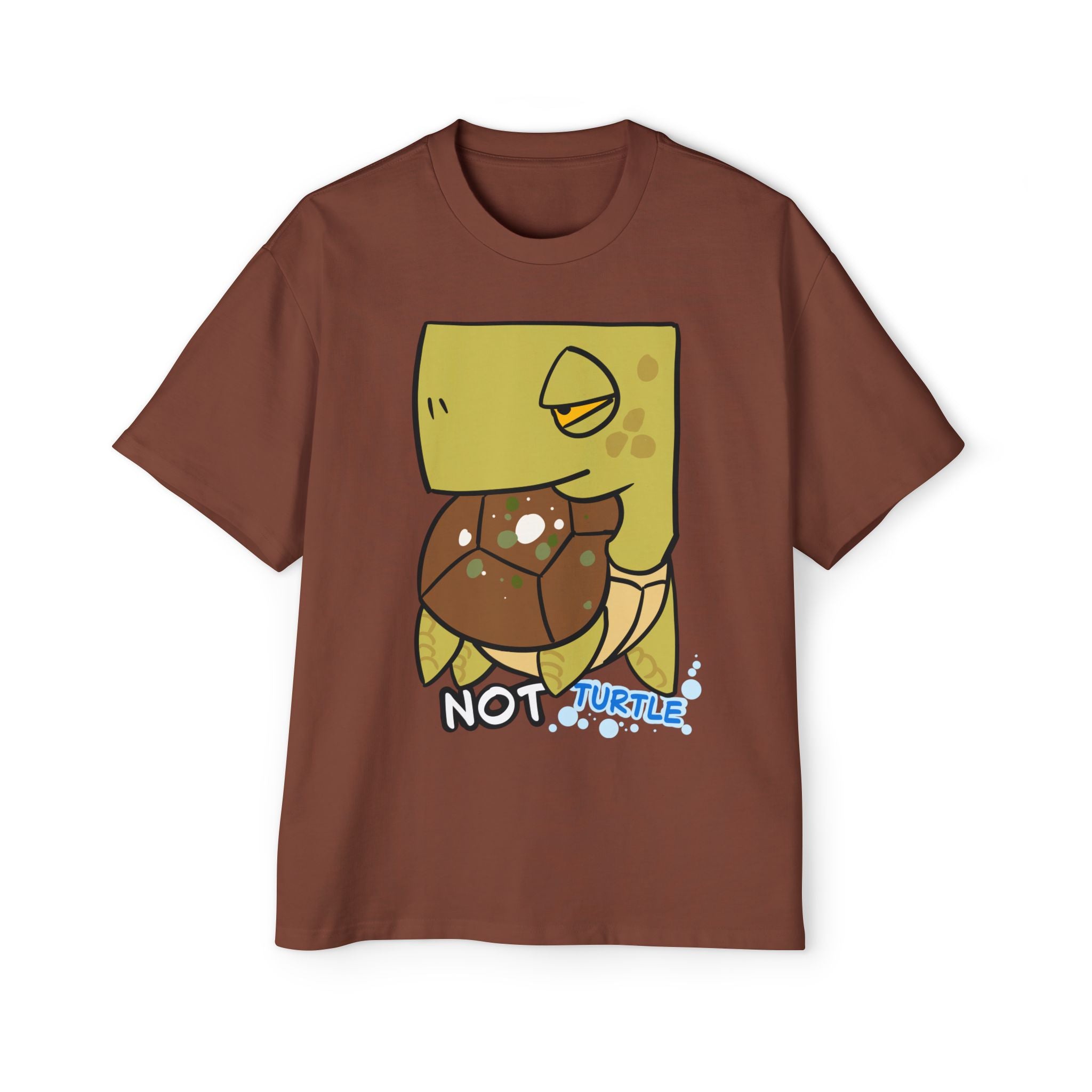 Turtle Graphic Tee — Cute "NOT TURTLE" Illustration Men’s Oversized Shirt