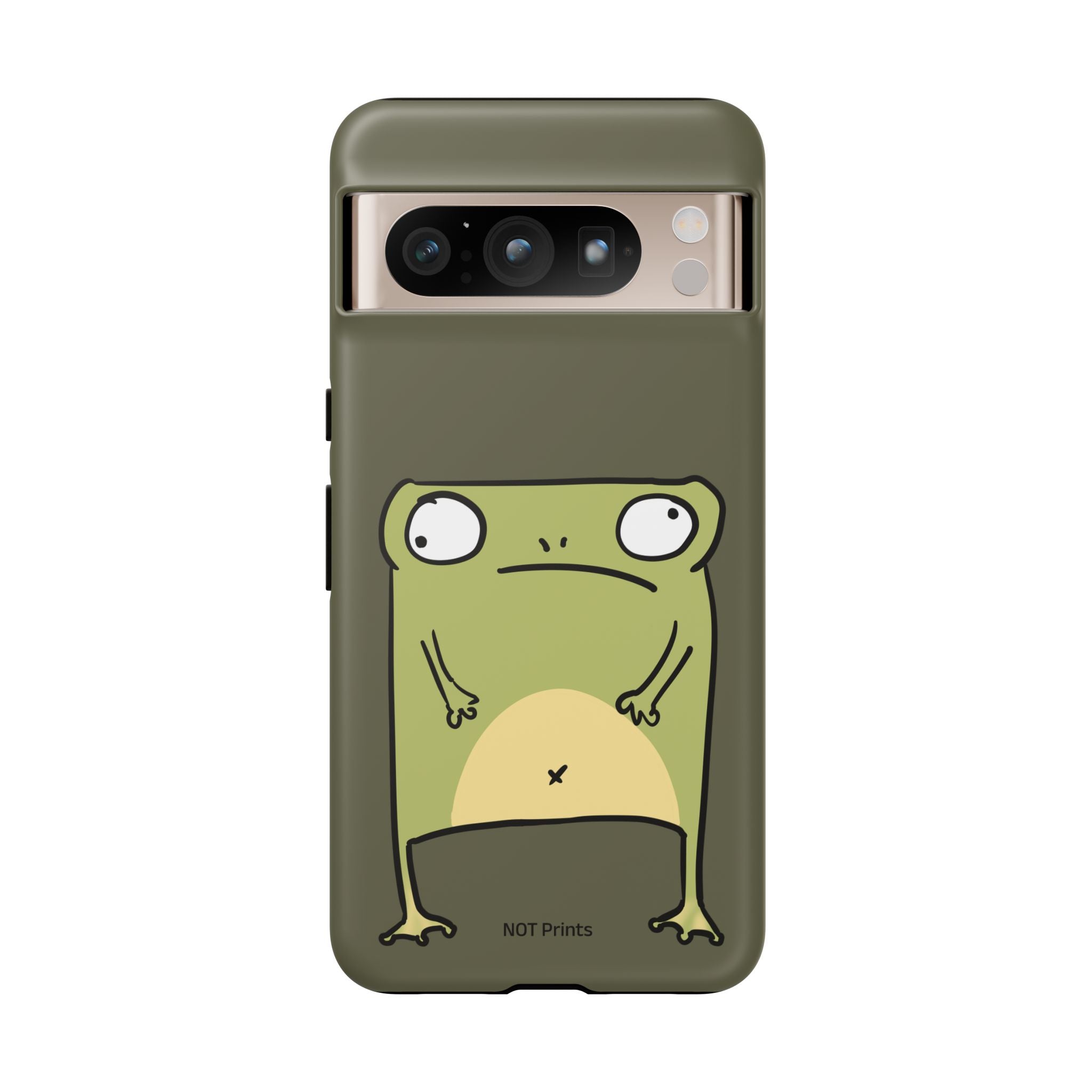 Funny Frog Phone Case — Cute Grumpy Frog Protective Phone Cover