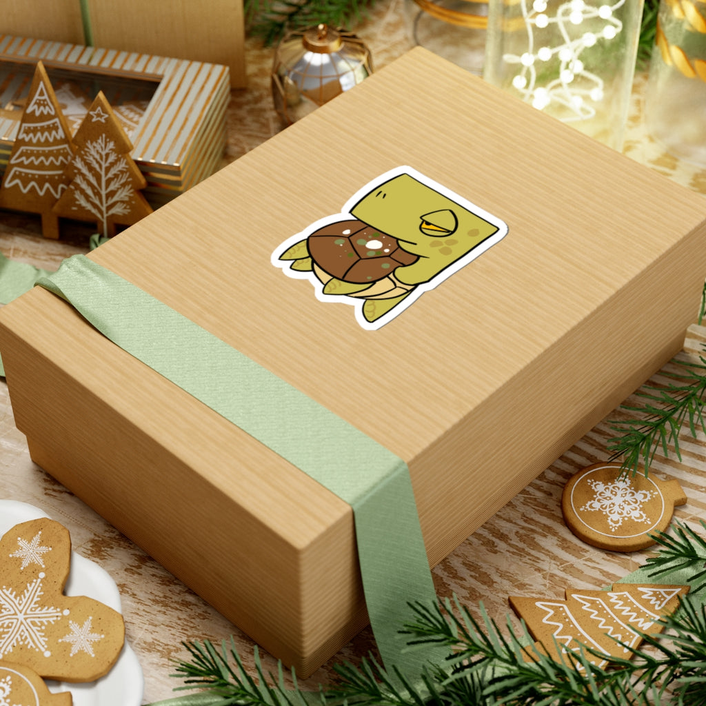Turtle Sticker — Cute Cartoon Turtle Laptop Decal (Kiss-Cut)