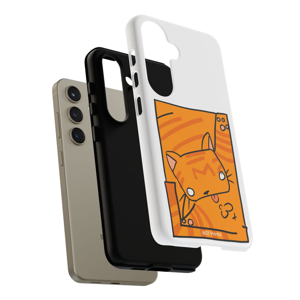 Cute Orange Cat Phone Case - Tough Cases Protective Phone Cover