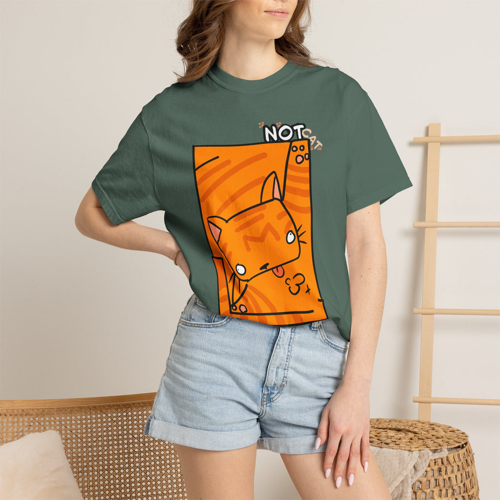 Orange Cat T-Shirt | Cute Cartoon "Not Cat" Unisex T-shirt
