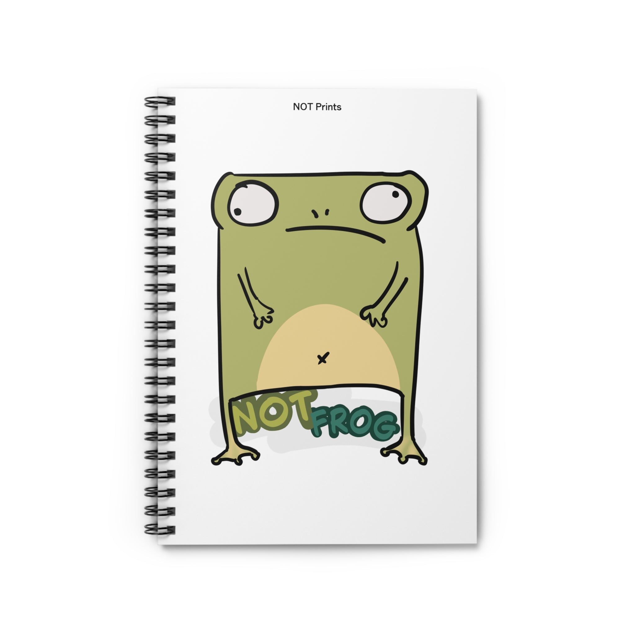 Not Frog Spiral Notebook — Cute Quirky Cartoon Journal for Notes & Gifts