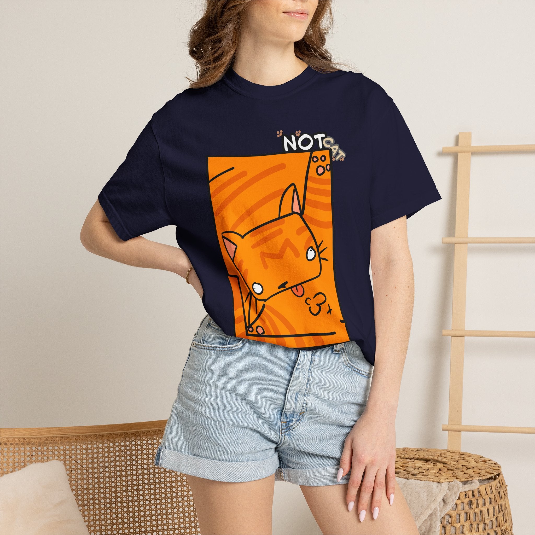 Orange Cat T-Shirt | Cute Cartoon "Not Cat" Unisex T-shirt