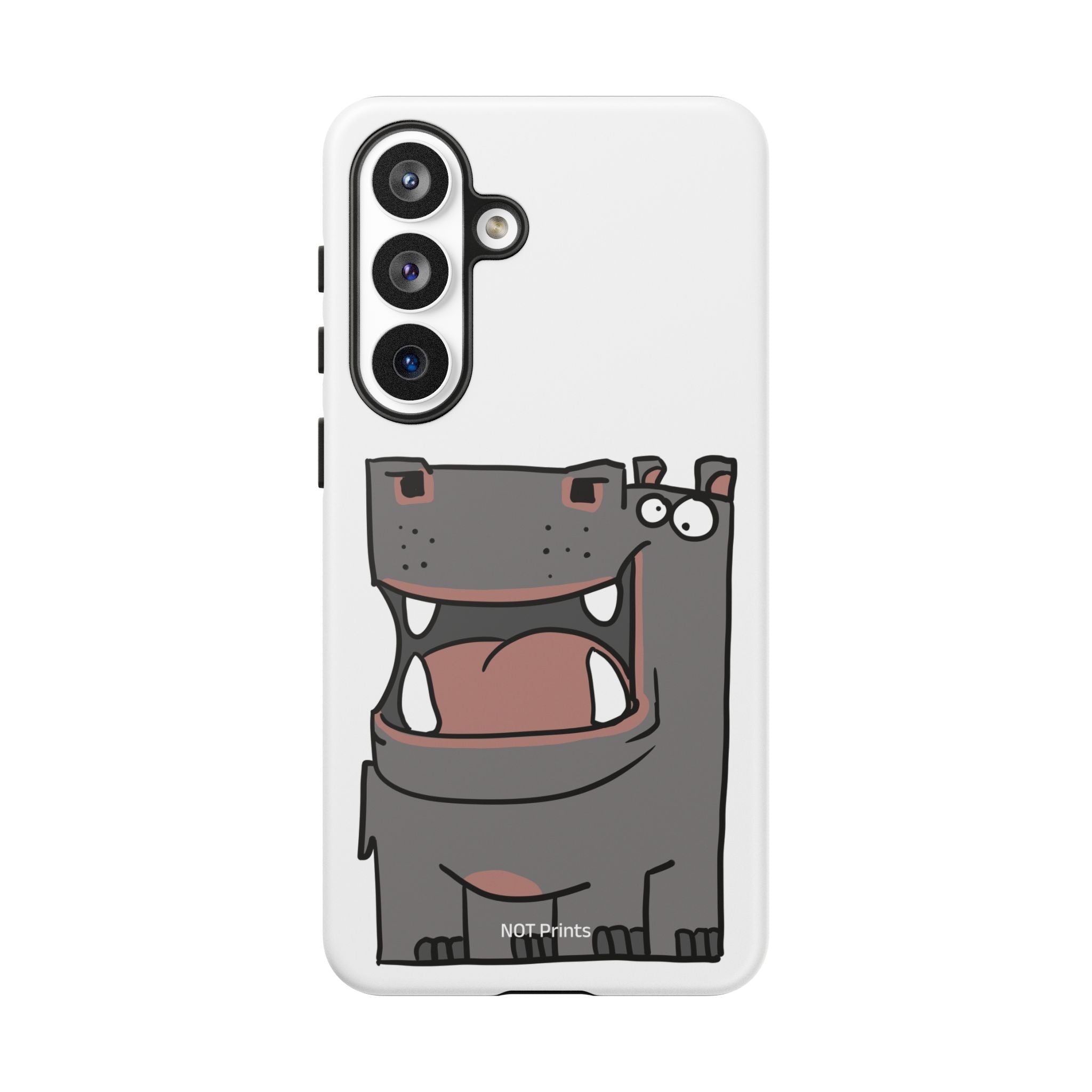 Hippo Cartoon Phone Case — Cute Happy Hippo Protective iPhone Cover