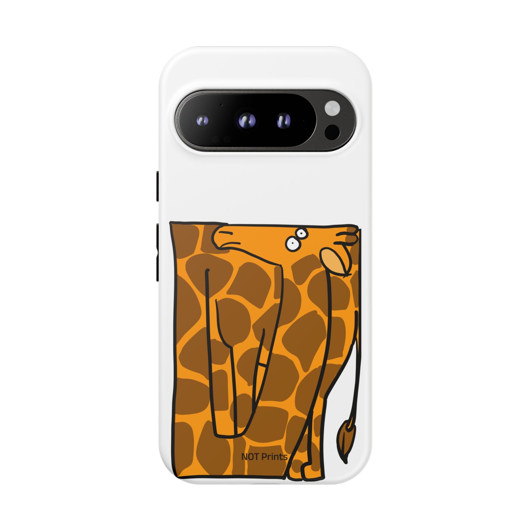 Giraffe Pocket Tough Phone Case — Cute Cartoon Giraffe with Card Slot
