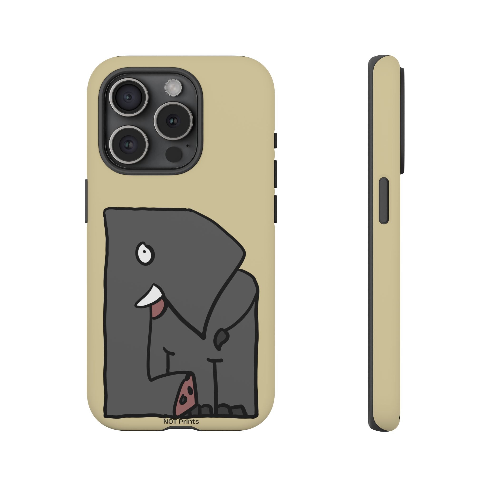Coque de téléphone mignon éléphant de dessin animé — Coque de protection iPhone ludique et résistante
