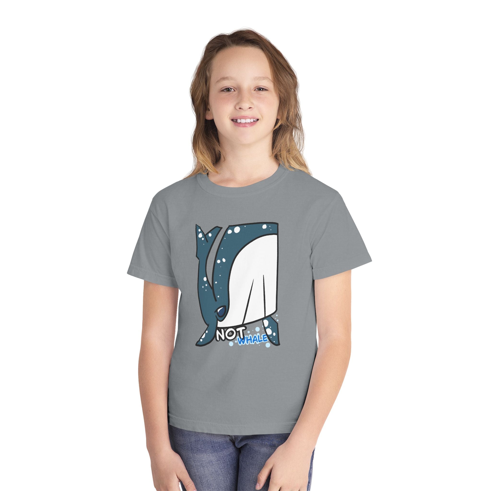 Whale Youth Tee — Cute "Not Whale" Narwhal Graphic Kids Shirt