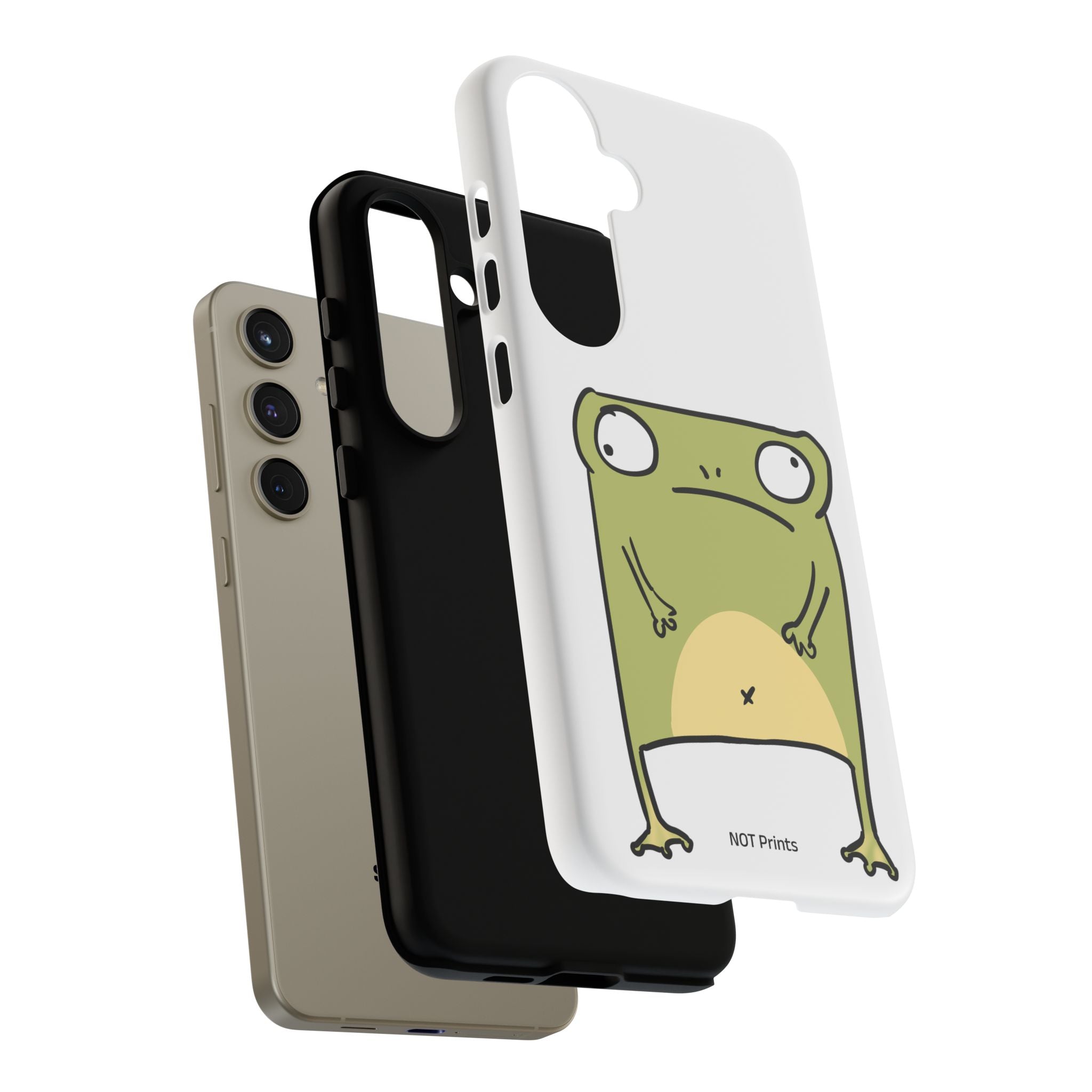 Funny Frog Tough Phone Case — Cute Stubborn Frog Protective iPhone Case