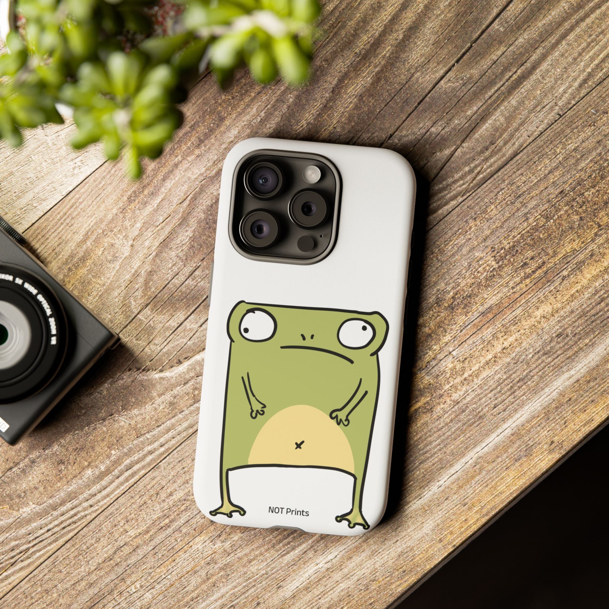 Funny Frog Tough Phone Case — Cute Stubborn Frog Protective iPhone Case