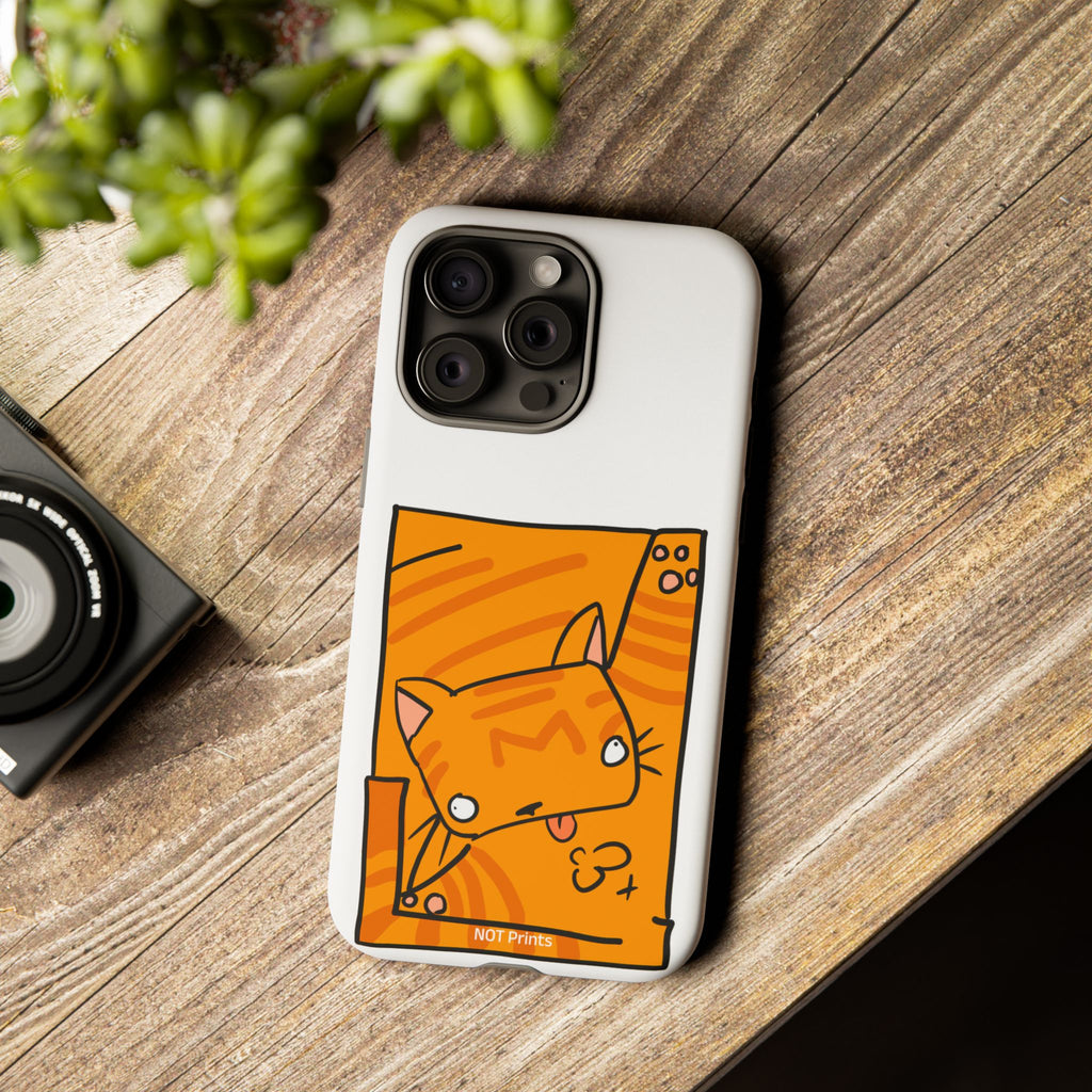 Cute Orange Cat Phone Case - Tough Cases Protective Phone Cover