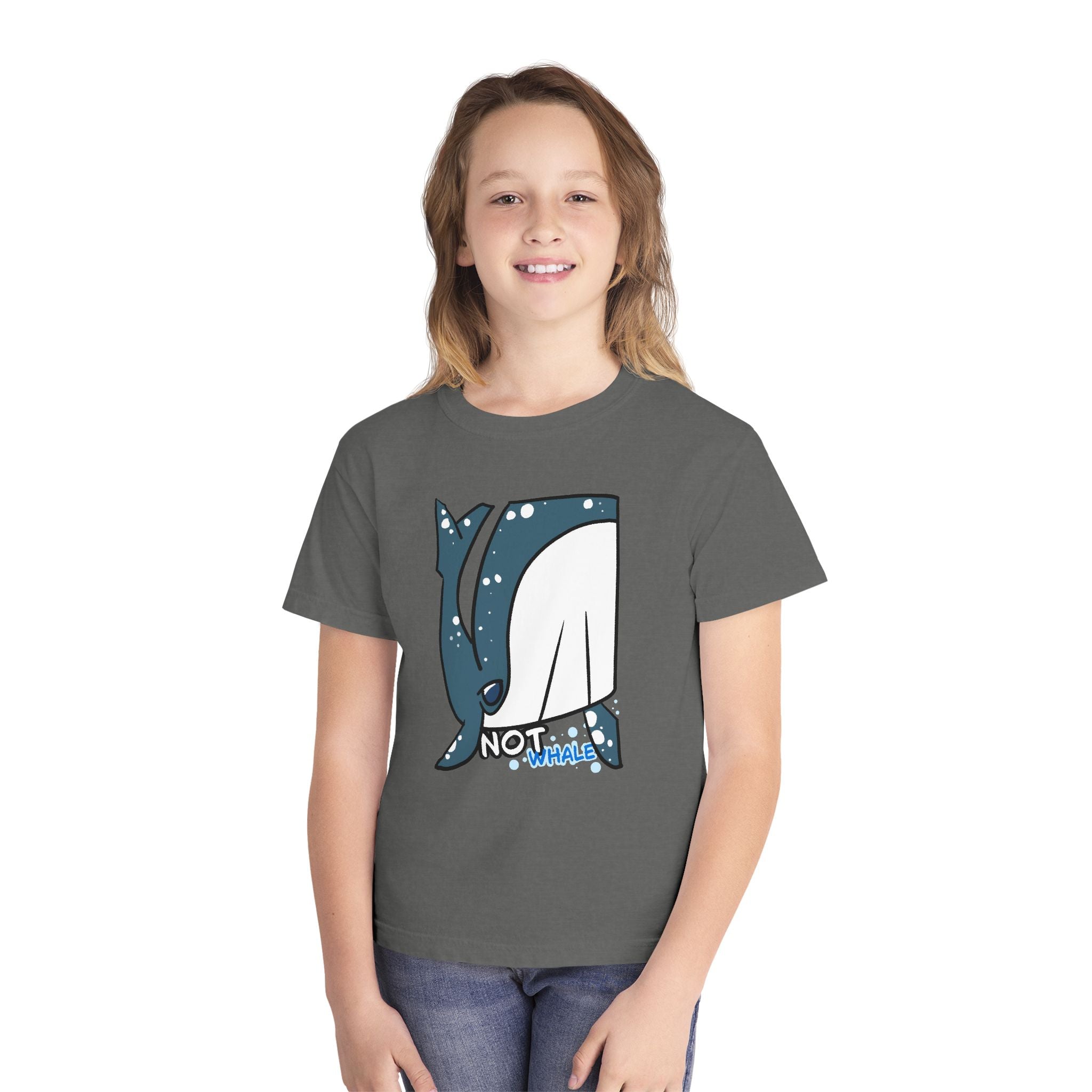 Whale Youth Tee — Cute "Not Whale" Narwhal Graphic Kids Shirt