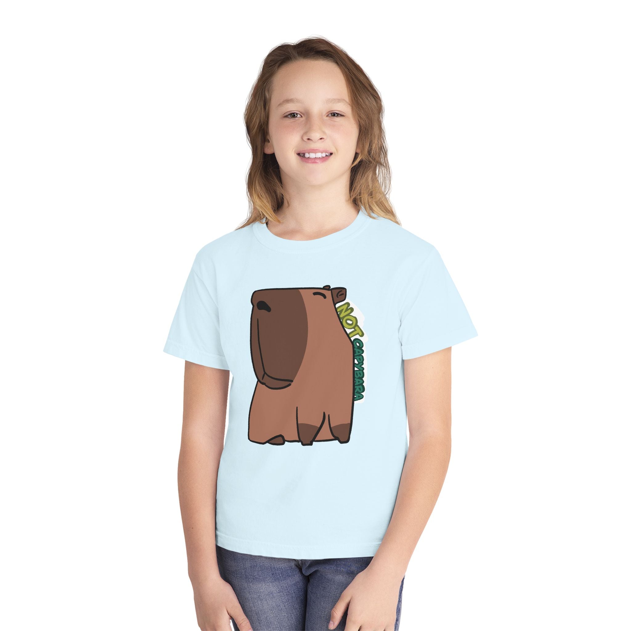 T-shirt graphique enfant Capybara – Adorable T-shirt enfant « Pas un capybara »