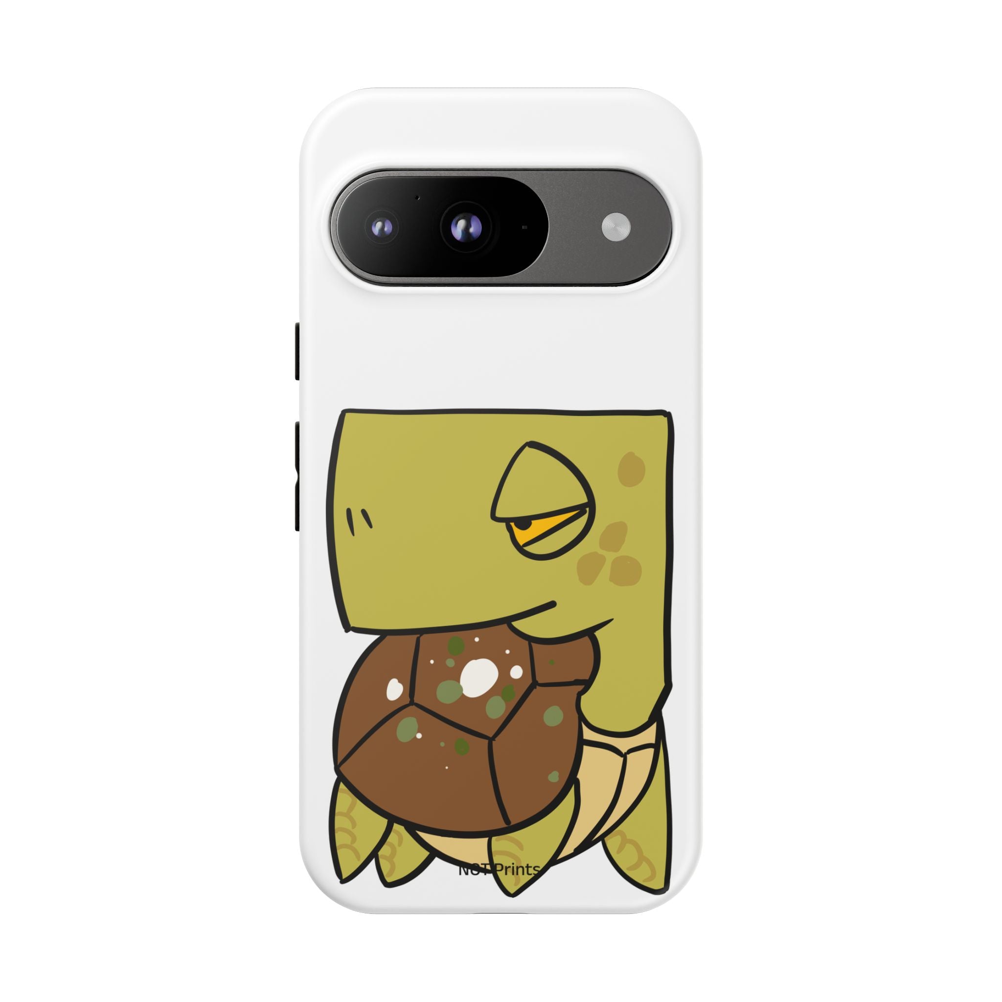 Turtle Tough Phone Case — Cute Grumpy Turtle Protective Cover
