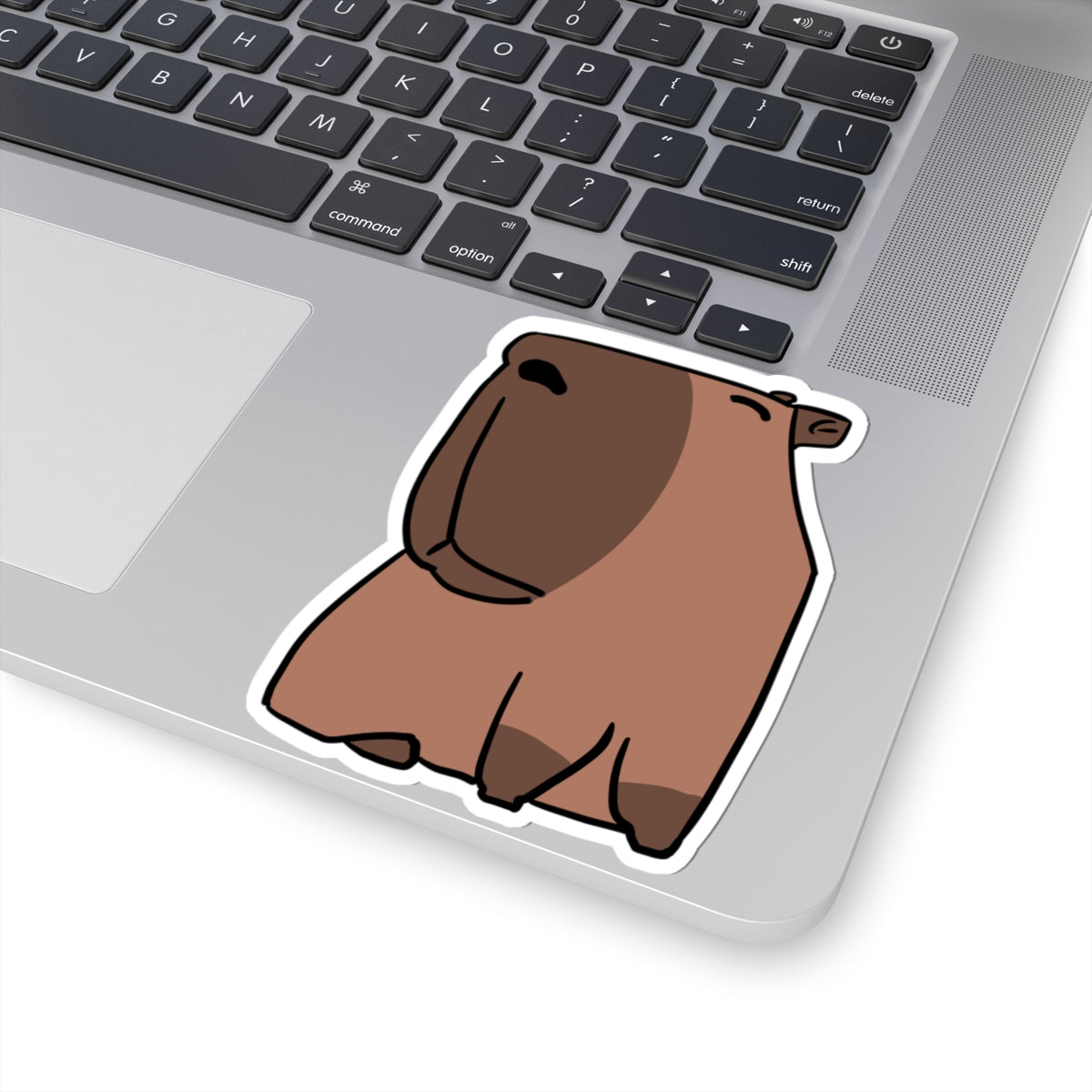 Cute Chill Capybara Kiss-Cut Sticker – Laptop & Water Bottle Decal