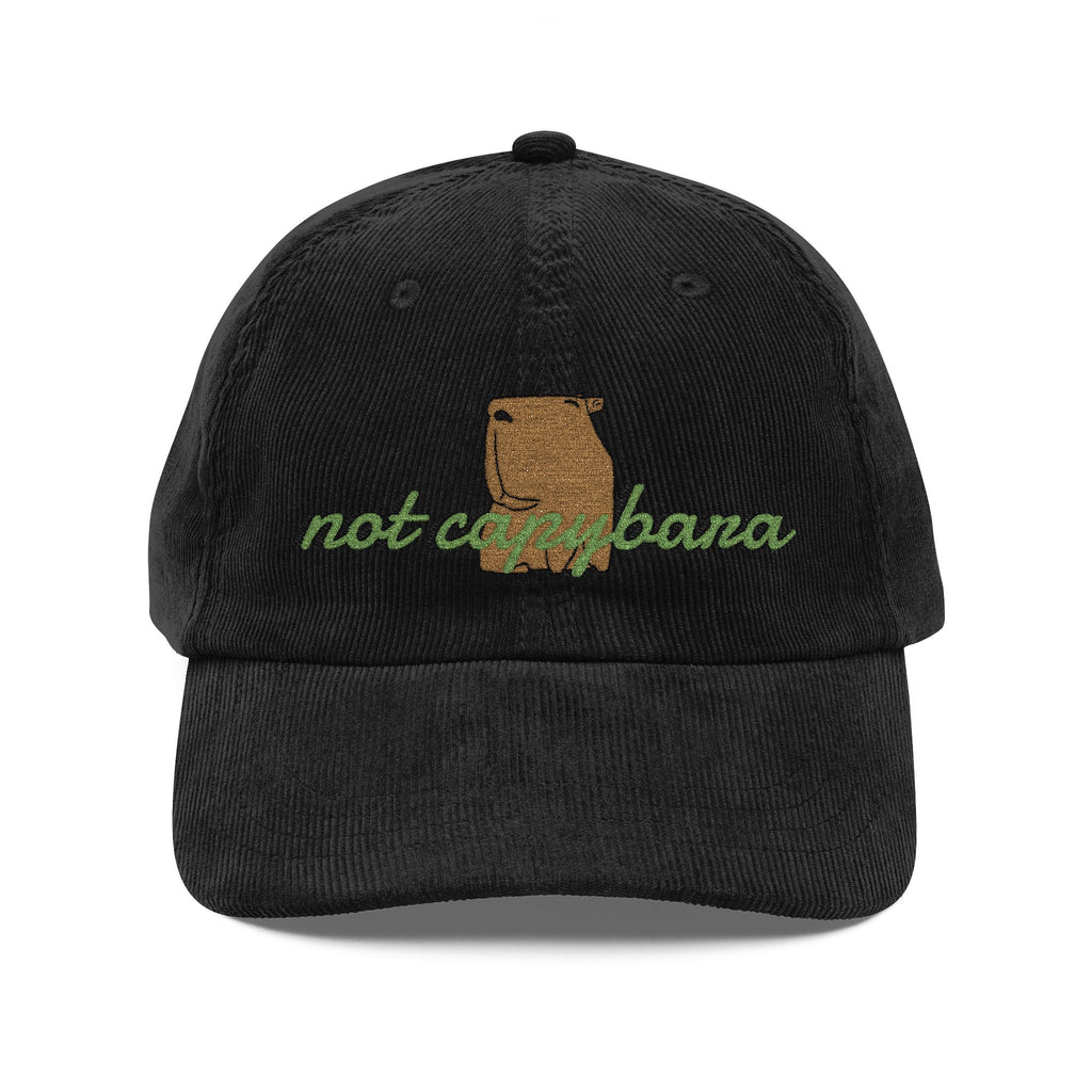 Corduroy Baseball Cap – Embroidered 'Not Capybara' State Design