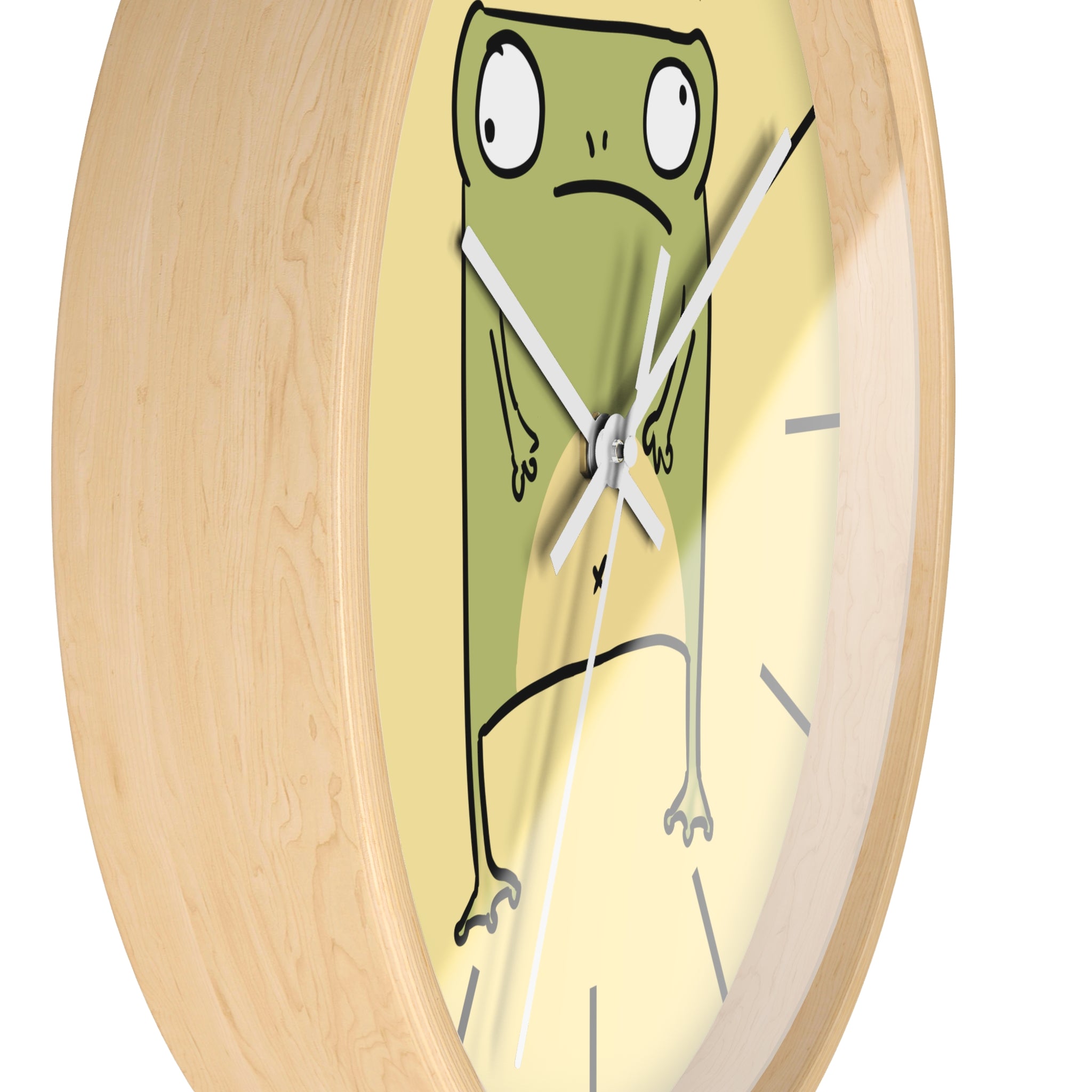 Frog Stare Wall Clock — Quirky Cartoon Frog Clock for Kids' Rooms & Funky Home Decor