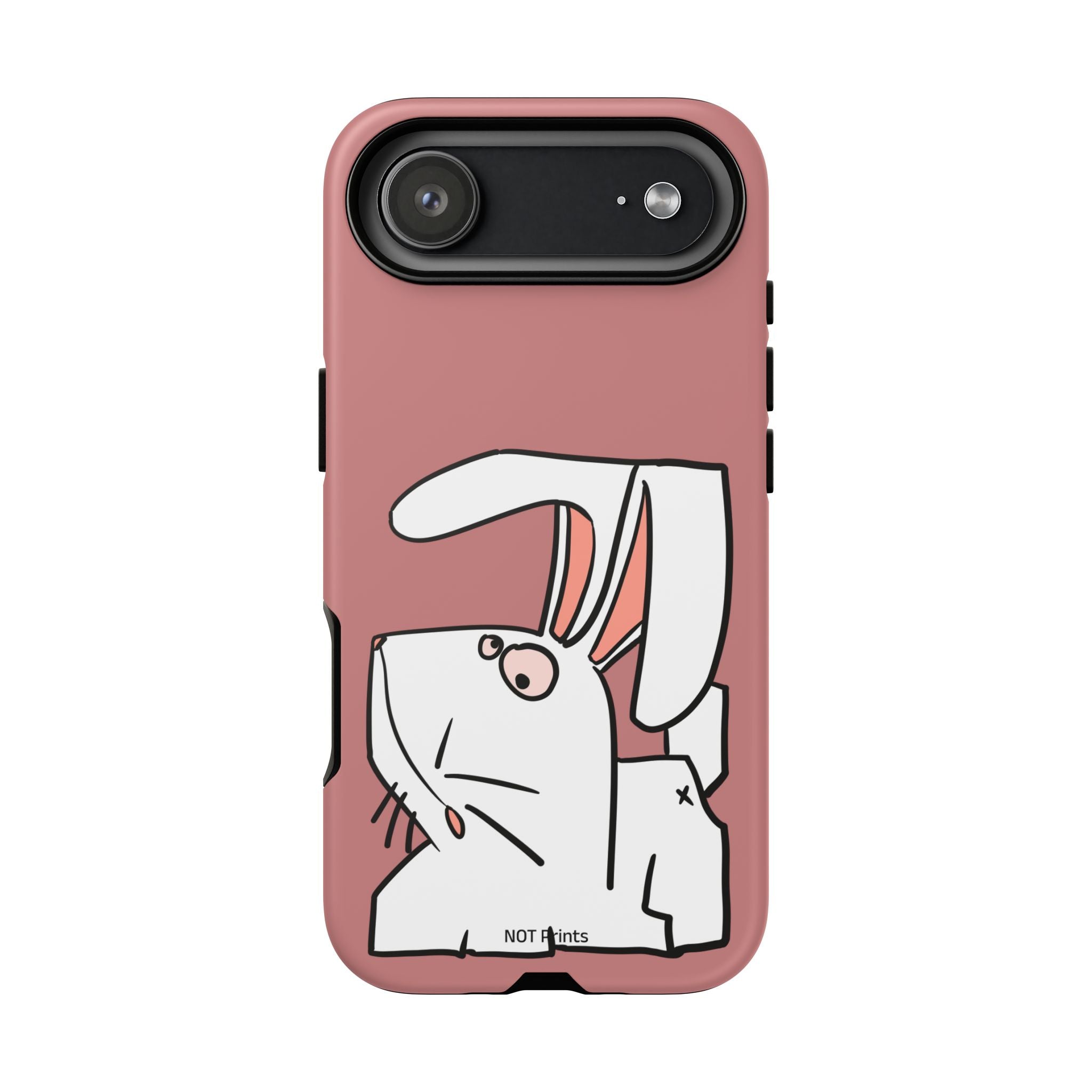 Coque de téléphone résistante Bunny Sketch — Coque iPhone Lapin Minimaliste Mignonne