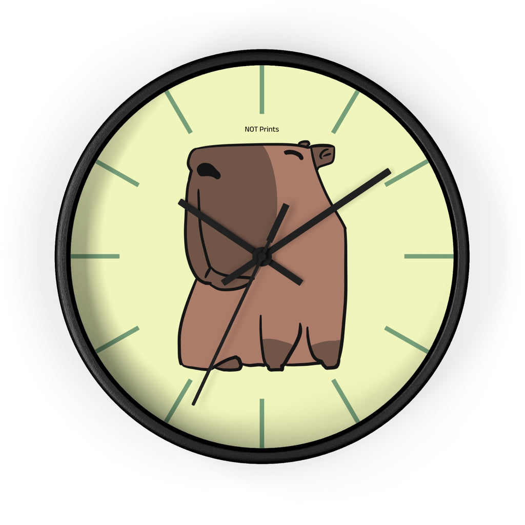 Cute Capybara Wall Clock — Cartoon Animal Clock for Nursery & Home