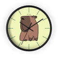 Cute Capybara Wall Clock — Cartoon Animal Clock for Nursery & Home