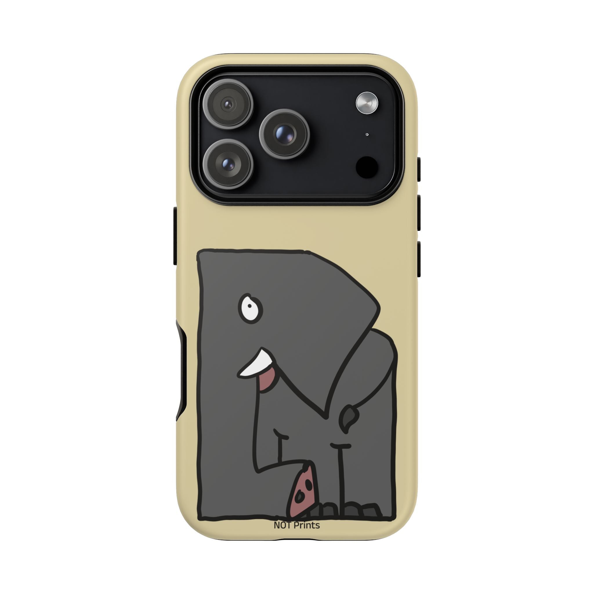 Coque de téléphone mignon éléphant de dessin animé — Coque de protection iPhone ludique et résistante