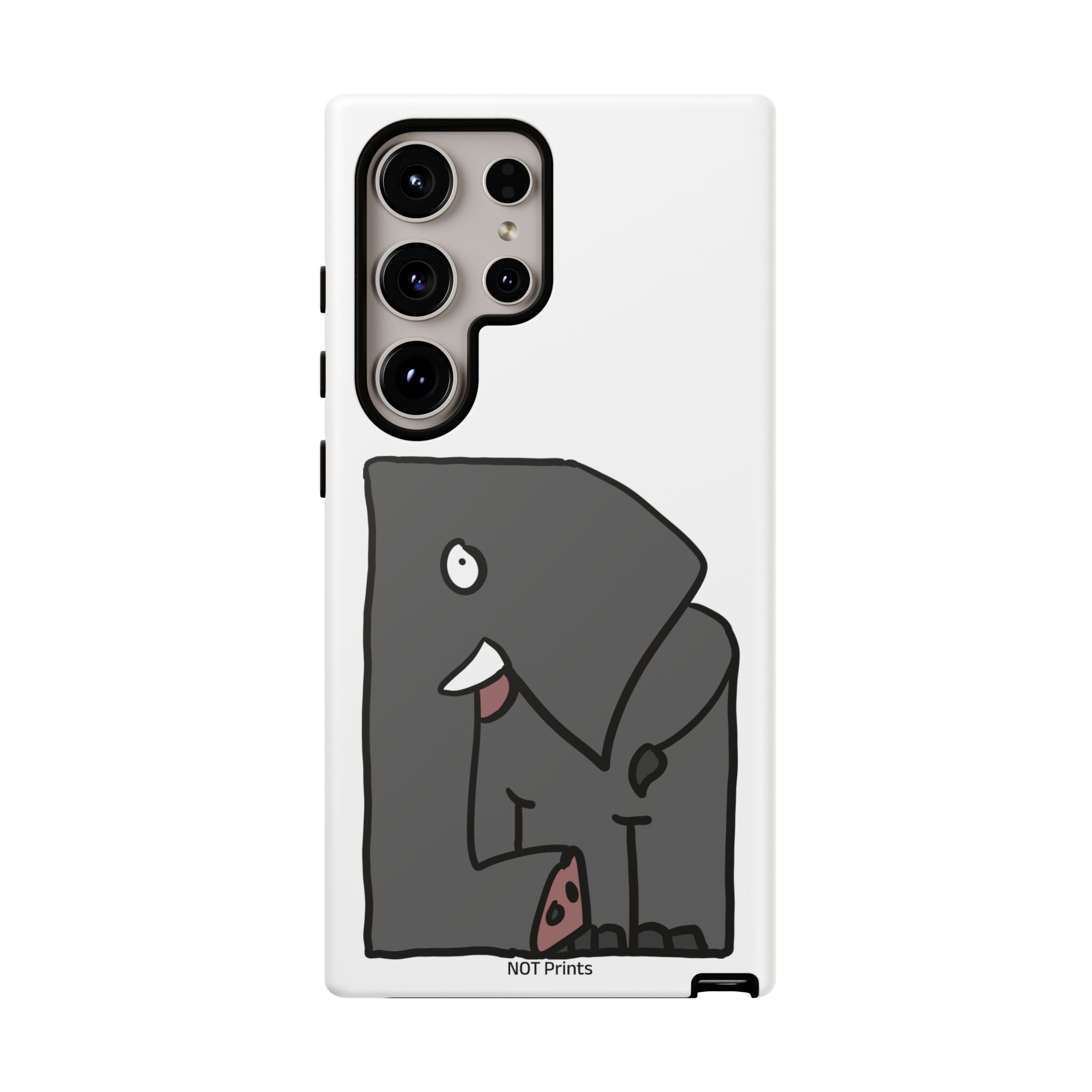 Coque de Téléphone Mignonne Éléphant Dessin Animé — Coque de Protection iPhone Amusante et Robuste