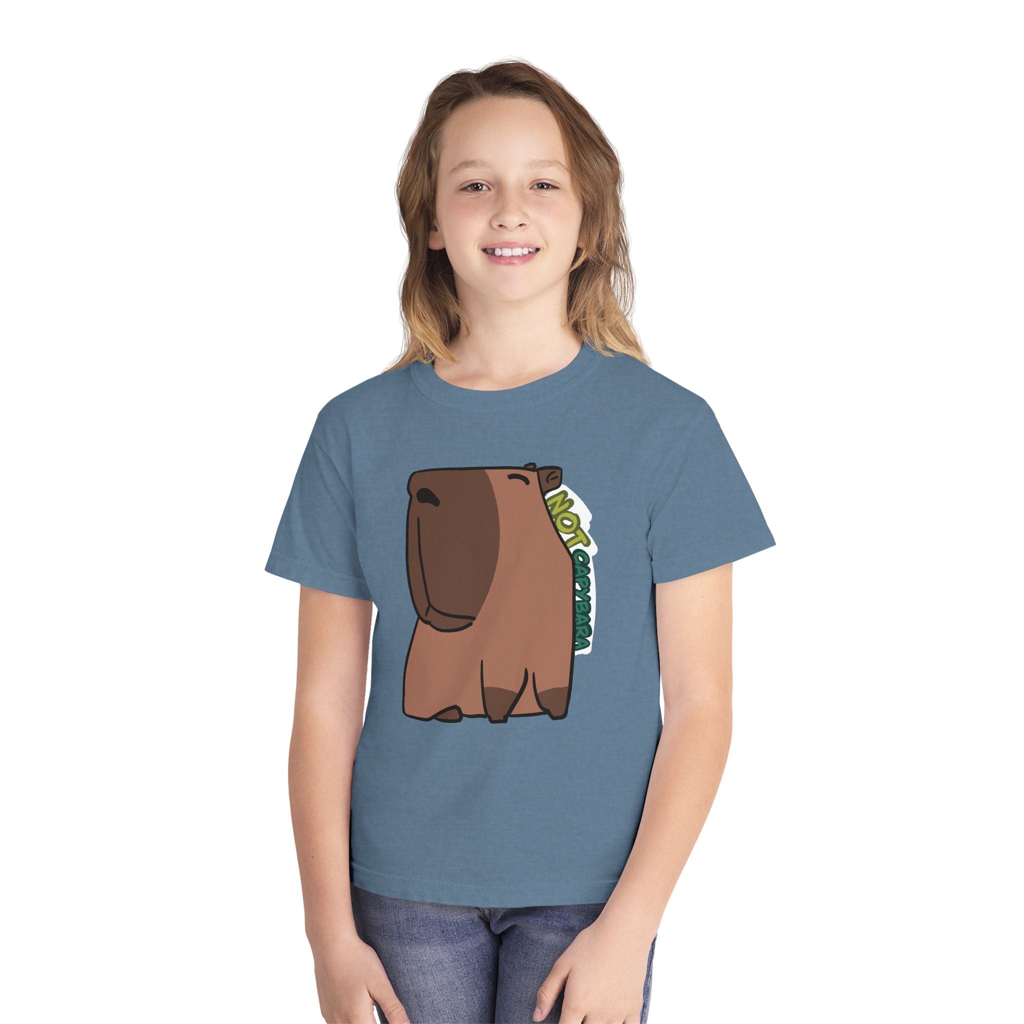 T-shirt graphique enfant Capybara – Adorable T-shirt enfant « Pas un capybara »