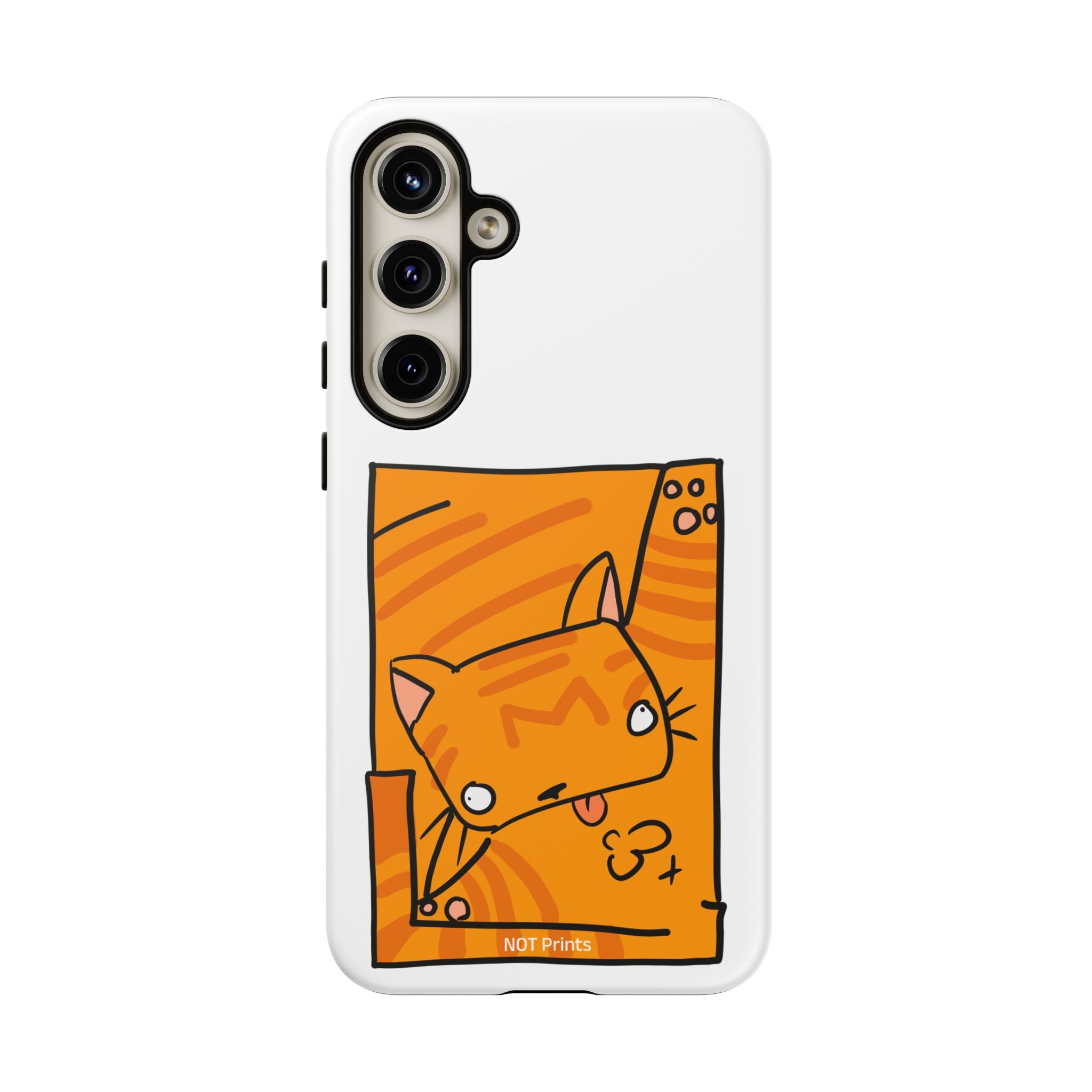 Cute Orange Cat Phone Case - Tough Cases Protective Phone Cover