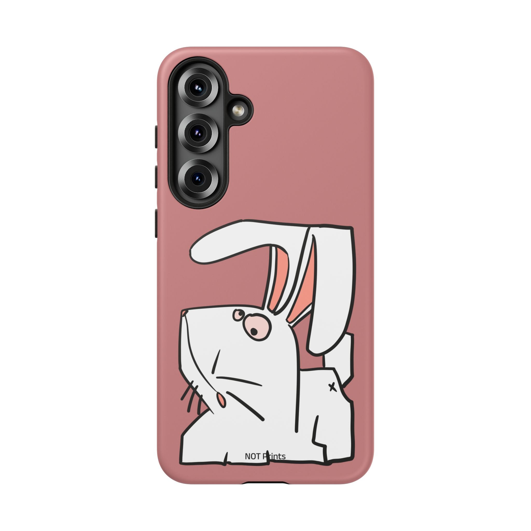 Coque de téléphone résistante Bunny Sketch — Coque iPhone Lapin Minimaliste Mignonne