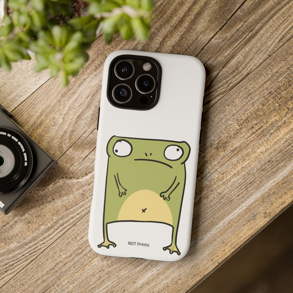Funny Frog Tough Phone Case — Cute Stubborn Frog Protective iPhone Case