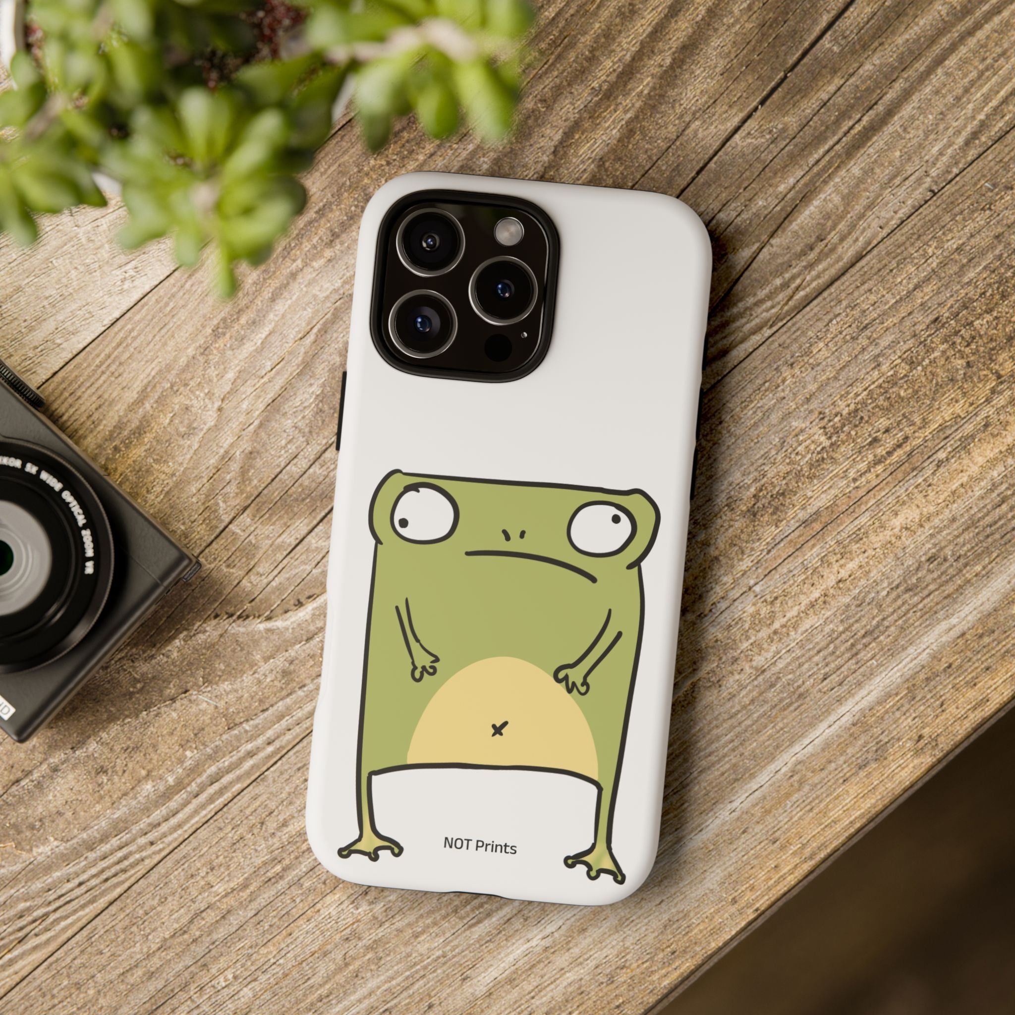 Funny Frog Tough Phone Case — Cute Stubborn Frog Protective iPhone Case